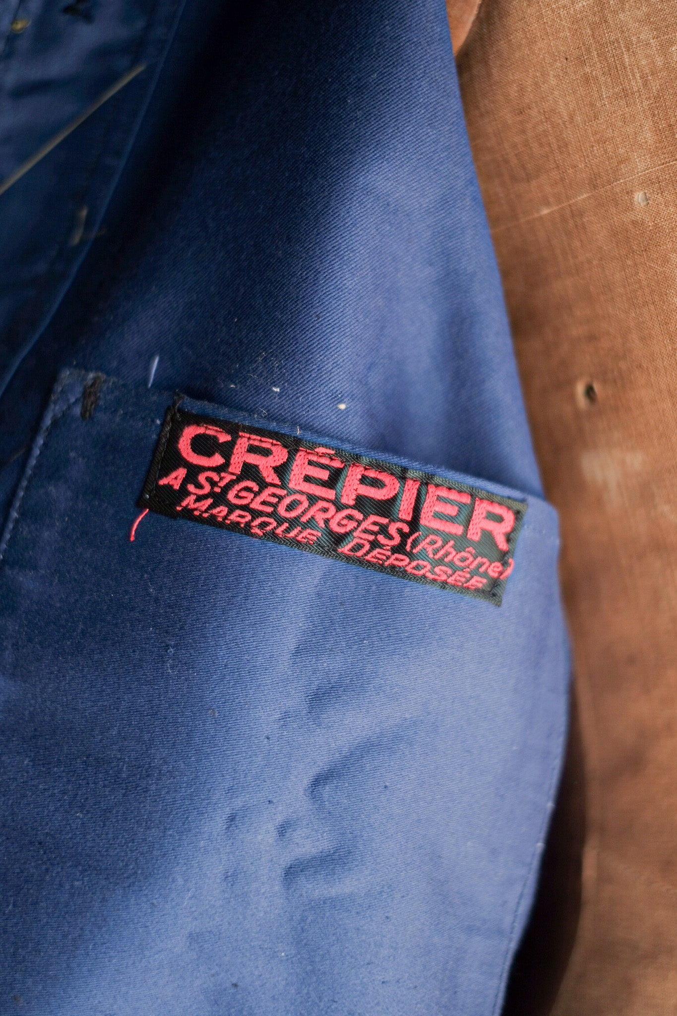 【~40's】French Vintage Blue Moleskin Work Jacket "Dead Stock"