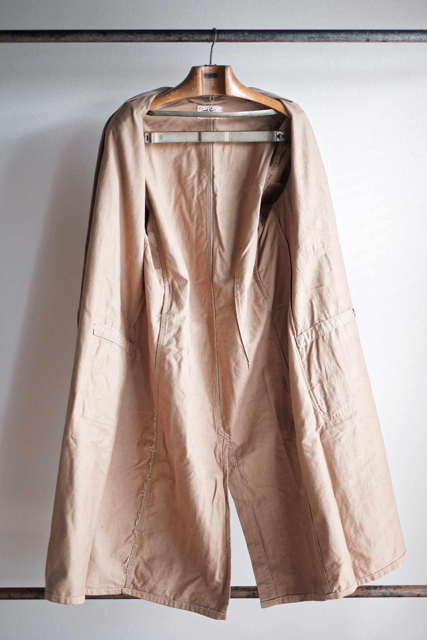 【~50's】Dutch Vintage Double Breasted Cotton Work Coat