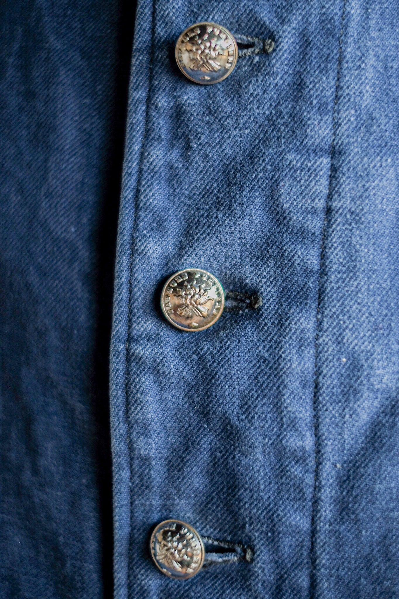 【~30's】French Vintage Indigo Metis Fireman Jacket