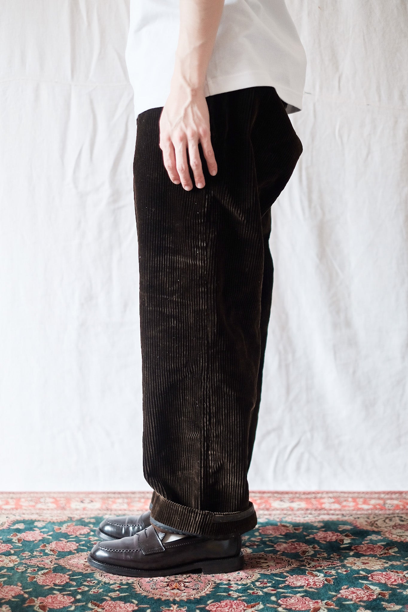 【~30's】French Vintage Brown Corduroy Work Pant