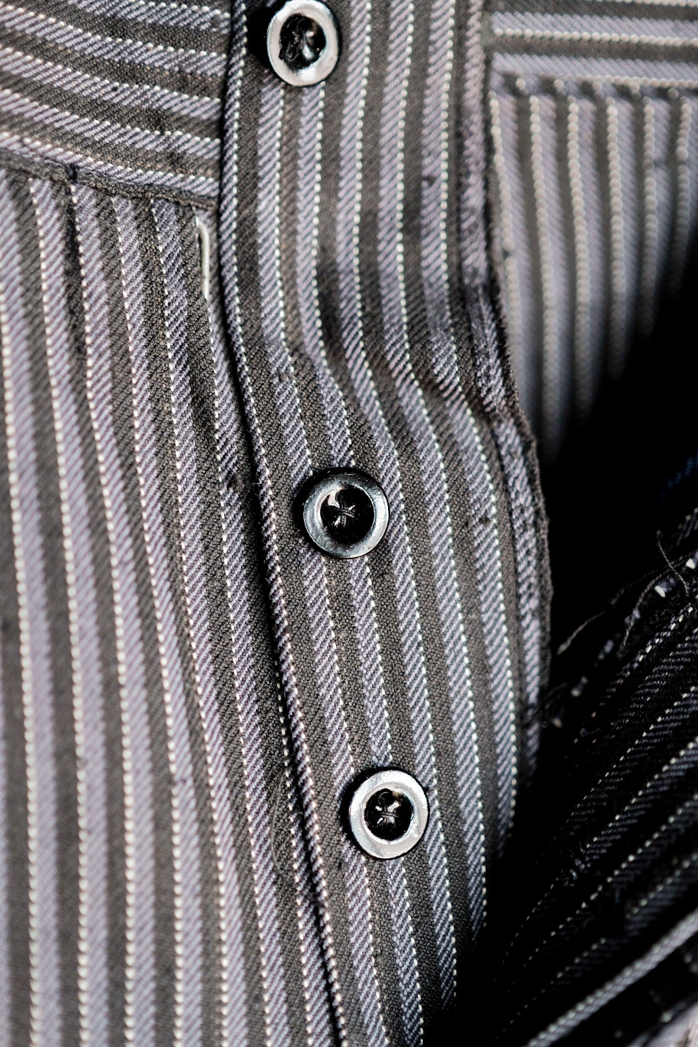 【~40's】French Vintage Cotton Striped Work Pants "Dead Stock"