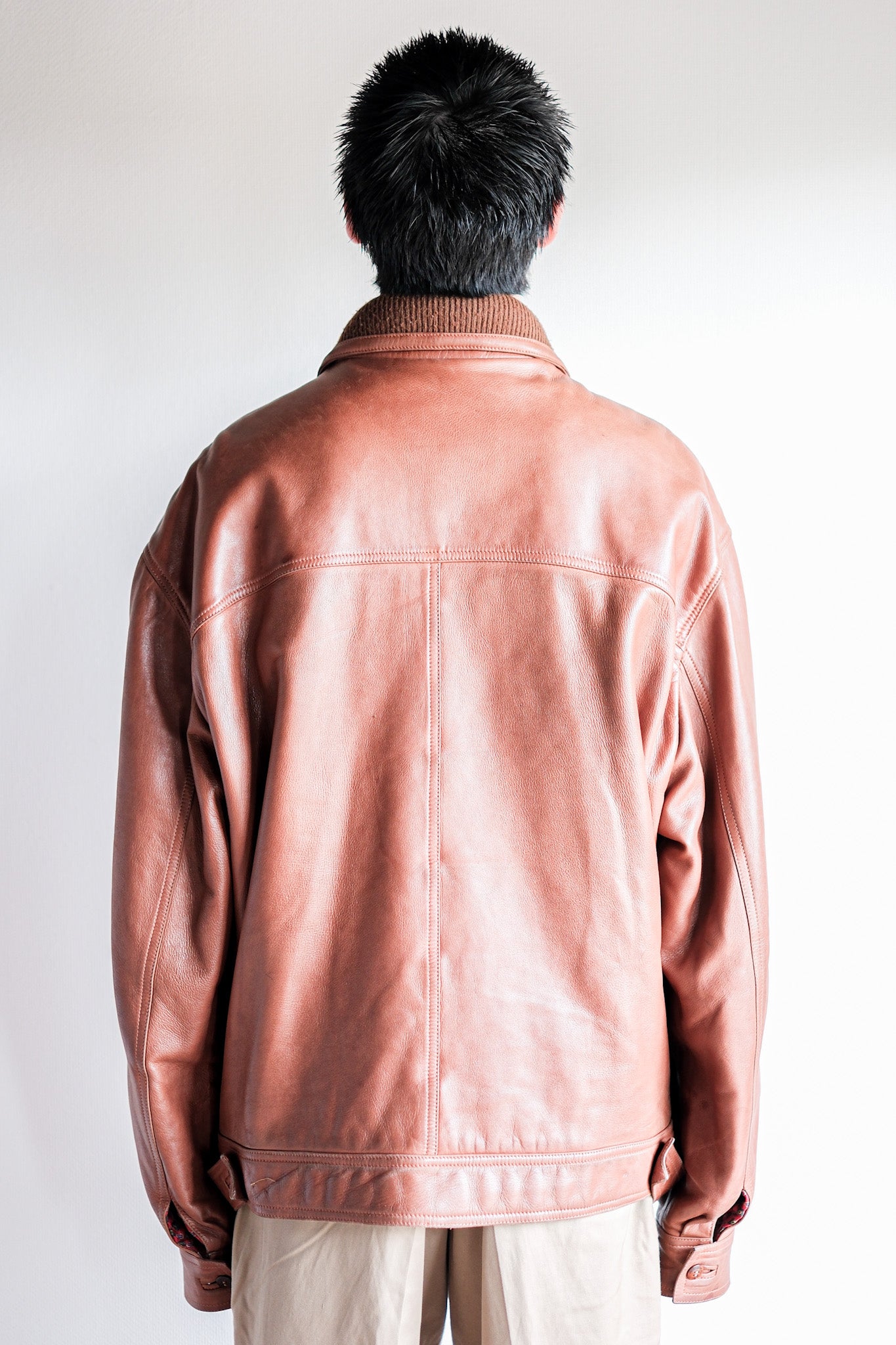 【~70’s】Old GUCCI Brown Leather Blouson Size.52