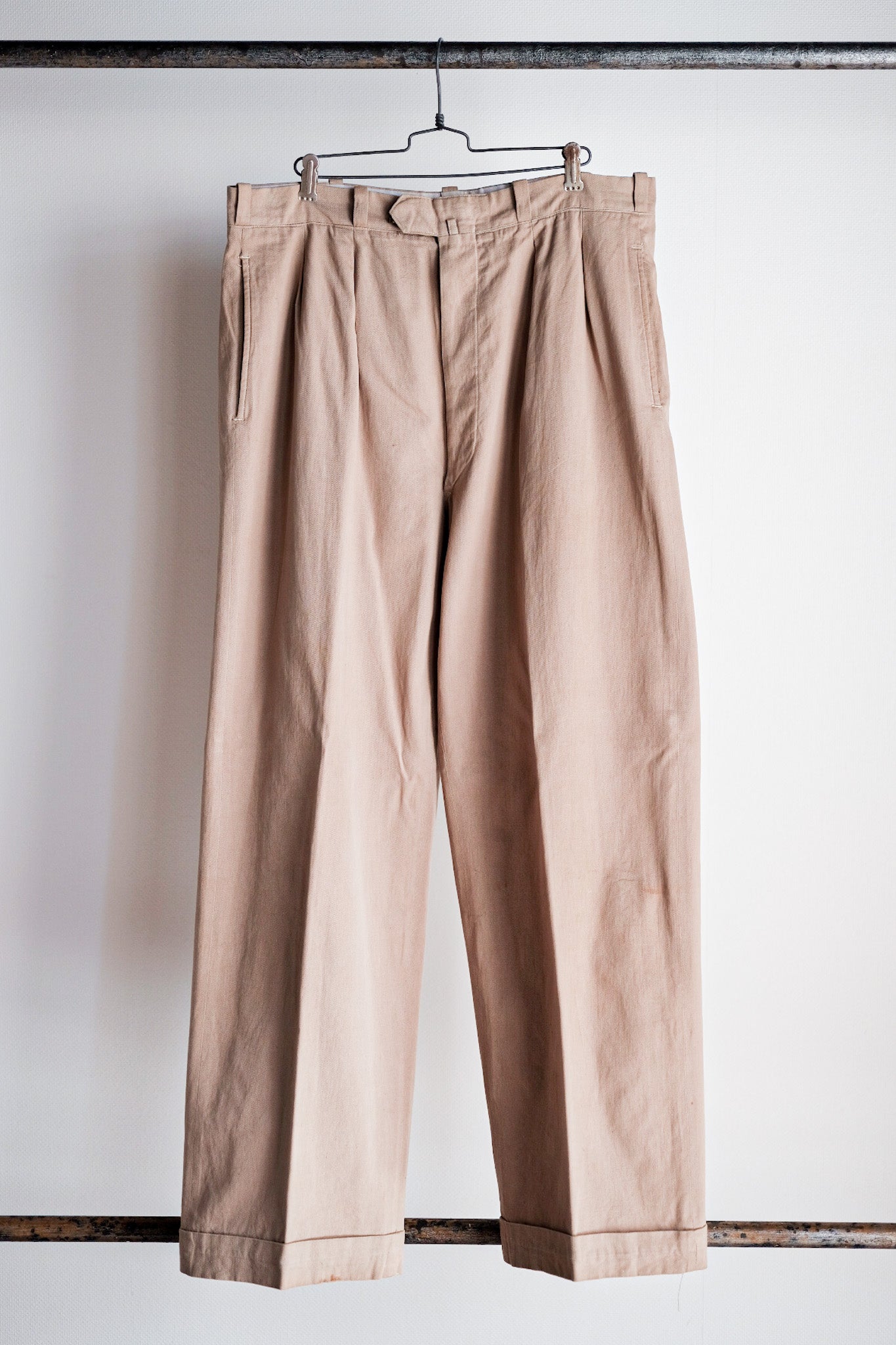【~50's】French Vintage Cotton Chino Trousers