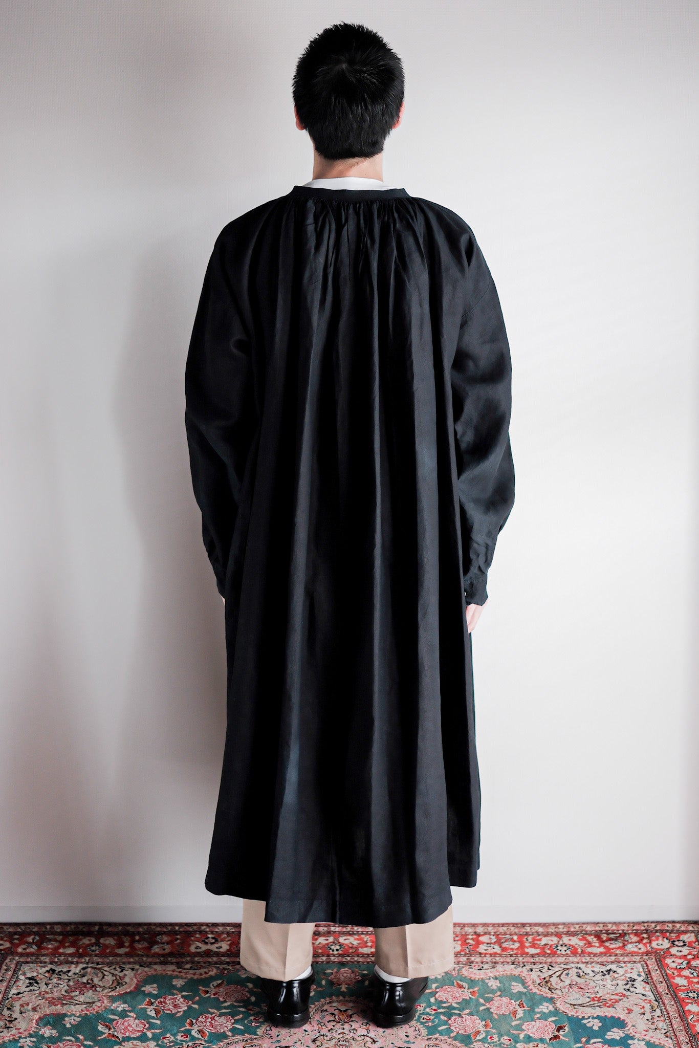 【Early 20th C】French Antique Indigo Linen Smock "Biaude"