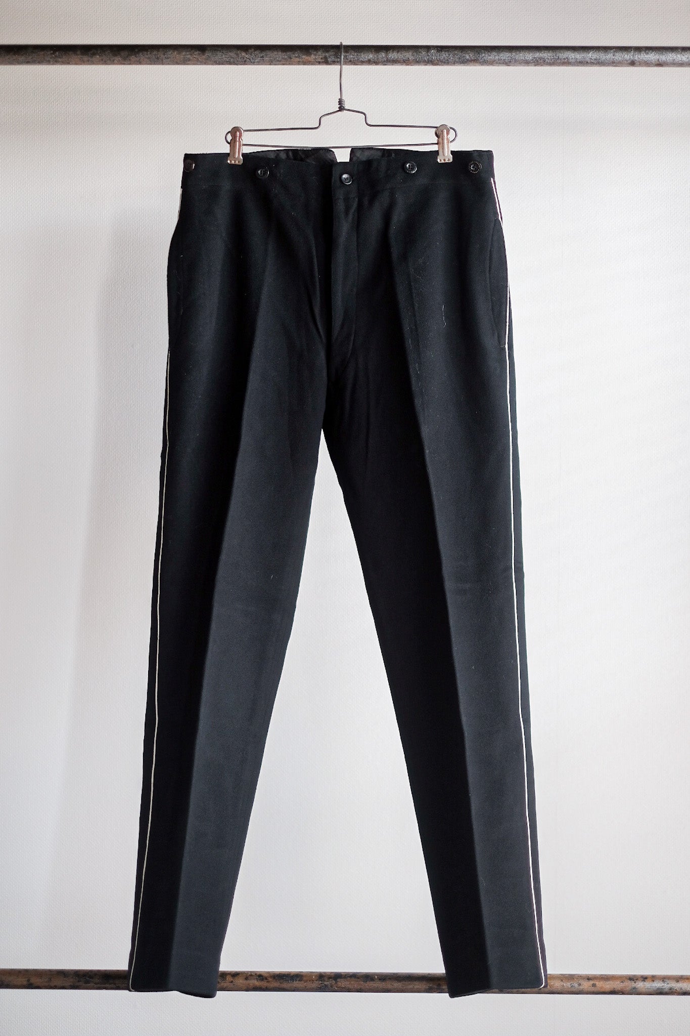 【~40's】French Vintage Side Line Wool Trousers "Dead Stock"