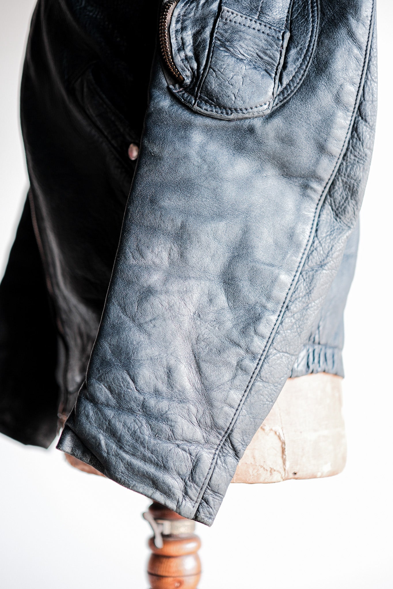 【~70's】French Air Force Pilot Leather Jacket