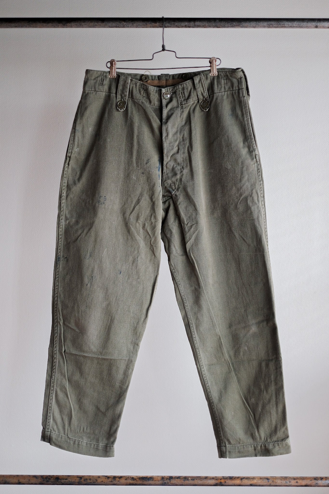 【~60's】British Army Green Drill Trousers