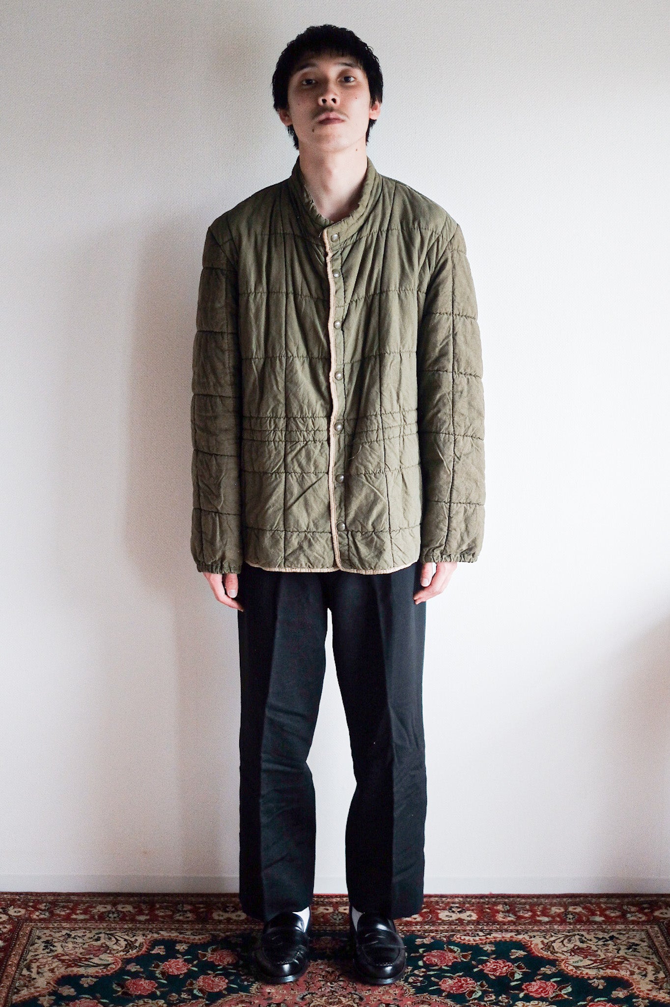 【~50's】French Army Quilted Liner Jacket Size.6