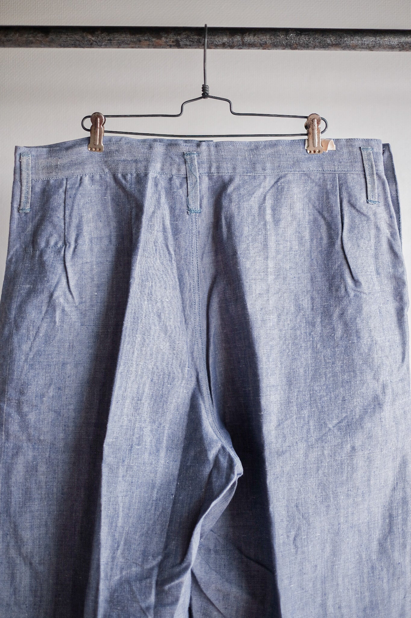 【~50's】French Navy Ramie Linen Sailor Pant "Dead Stock"