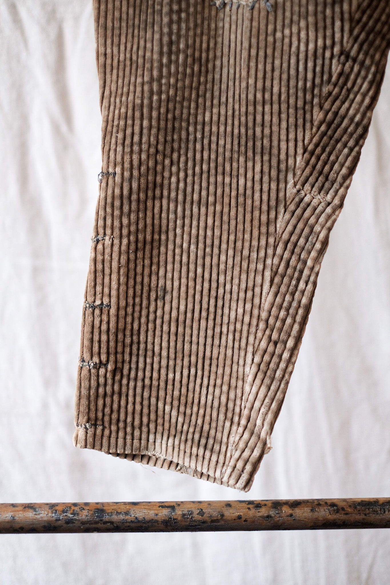 【~30's】French Vintage Brown Corduroy Work Pants "Adolphe Lafont"