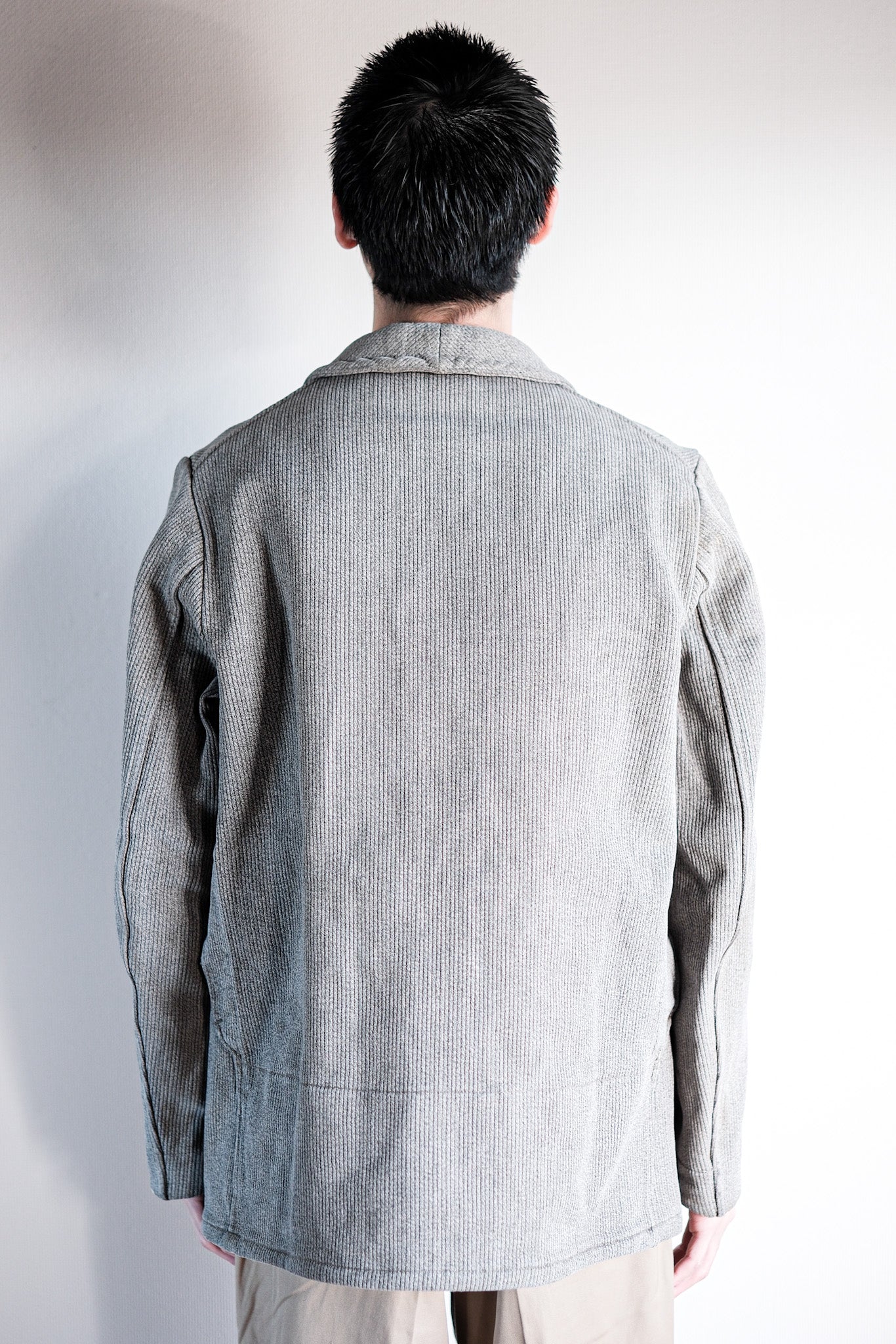 【~50's】French Vintage Gray Cotton Pique Hunting Jacket