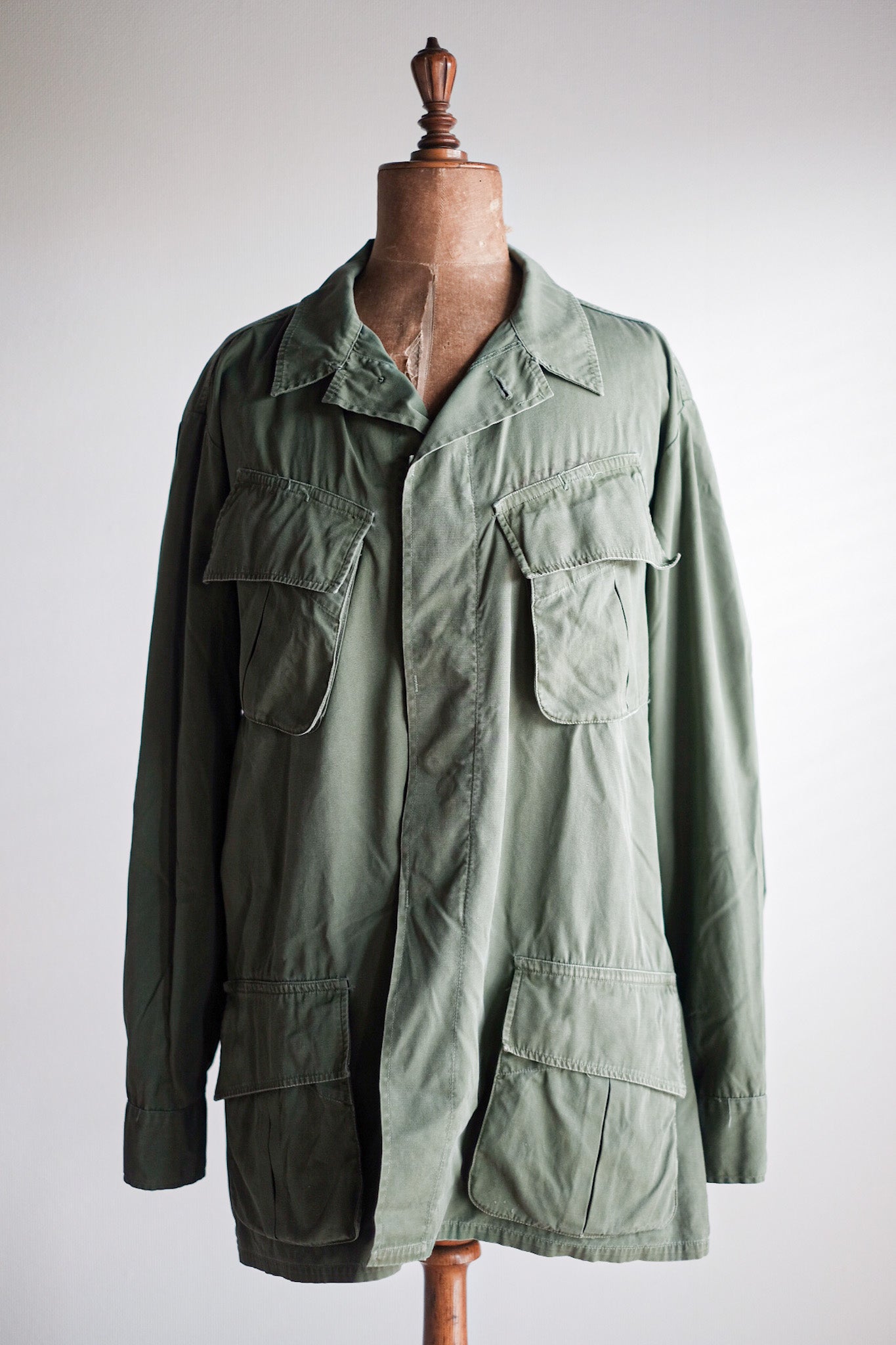 【~60's】US Army Jungle Fatigue Jacket "3rd Type" Size.LARGE-REGULAR