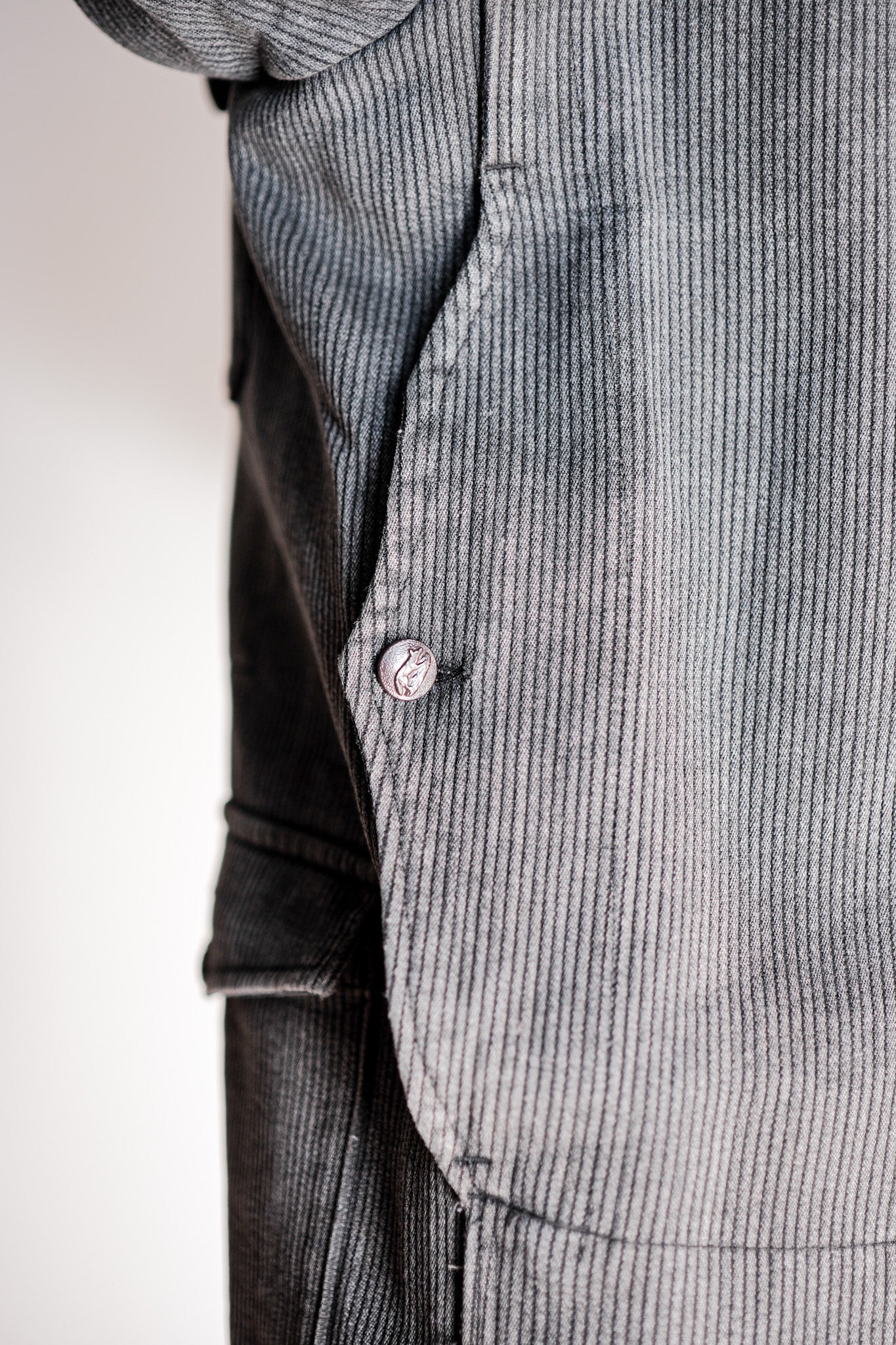 【~50's】French Vintage Gray Cotton Pique Hunting Jacket