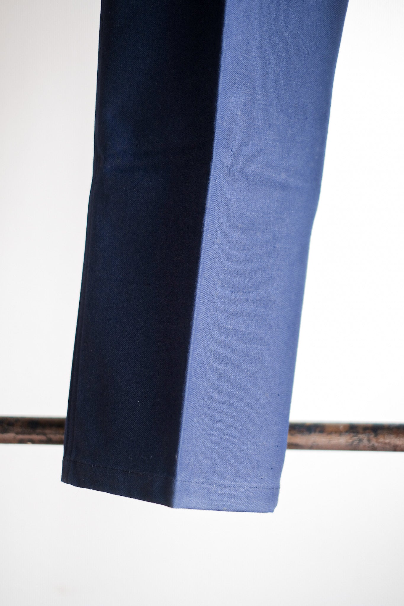 【~40's】French Vintage Blue Cotton Twill Work Pants "Dead Stock"