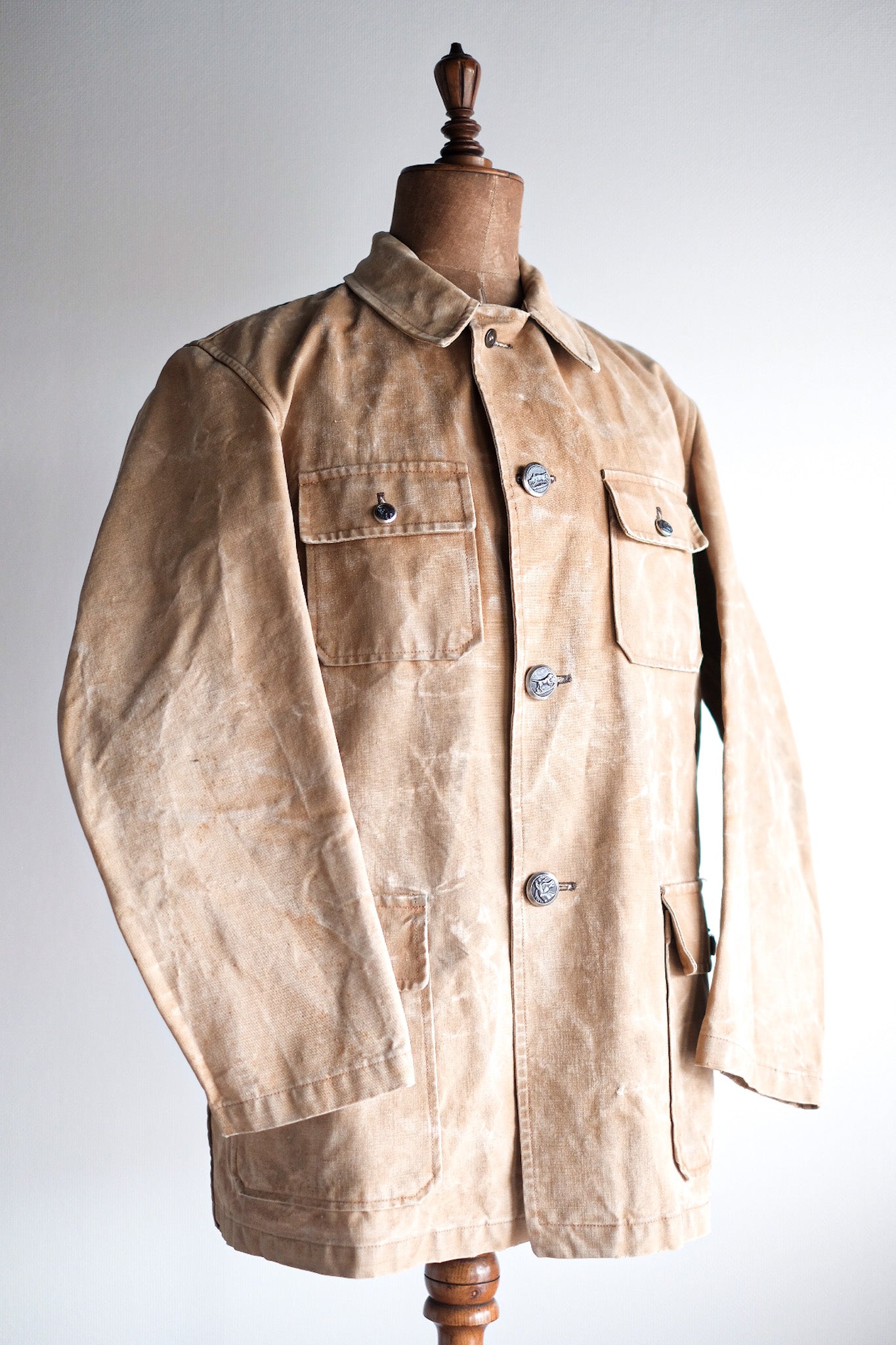 【~40's】French Vintage Cotton Canvas Hunting Jacket