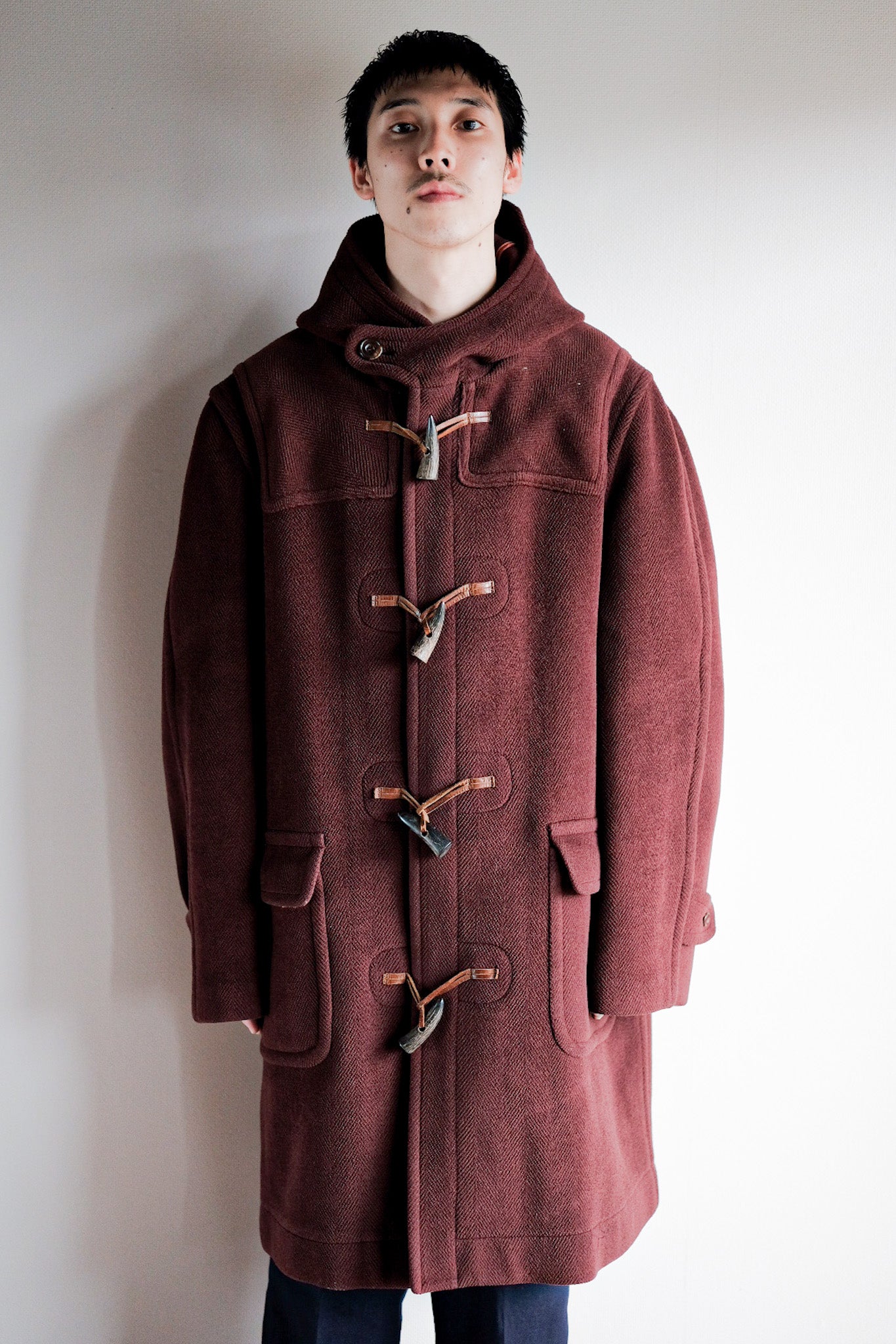 【~90's】Old INVERTERE Wool Duffle Coat "Moorbrook"