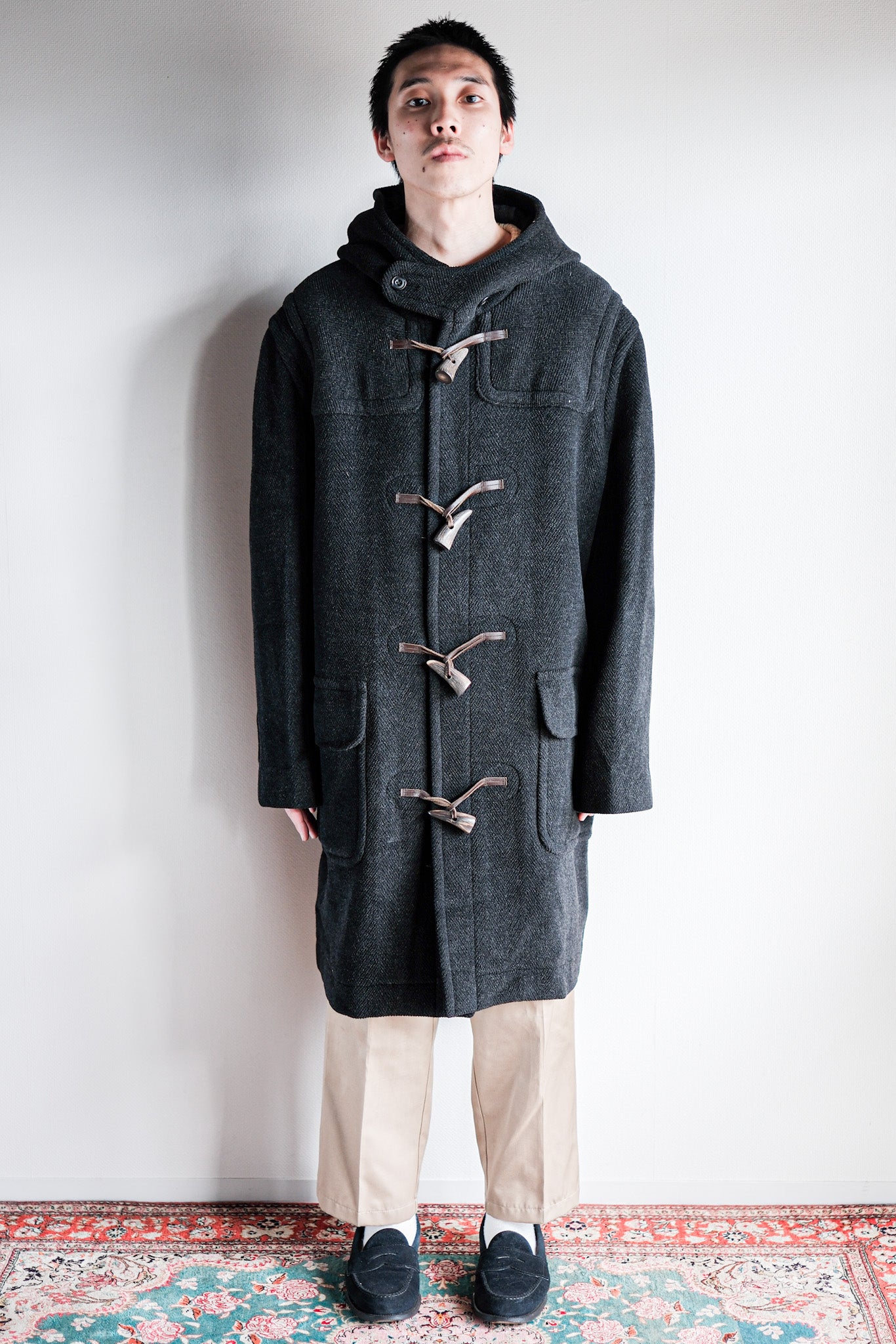【~90's】Old INVERTERE Wool Duffle Coat "Moorbrook"