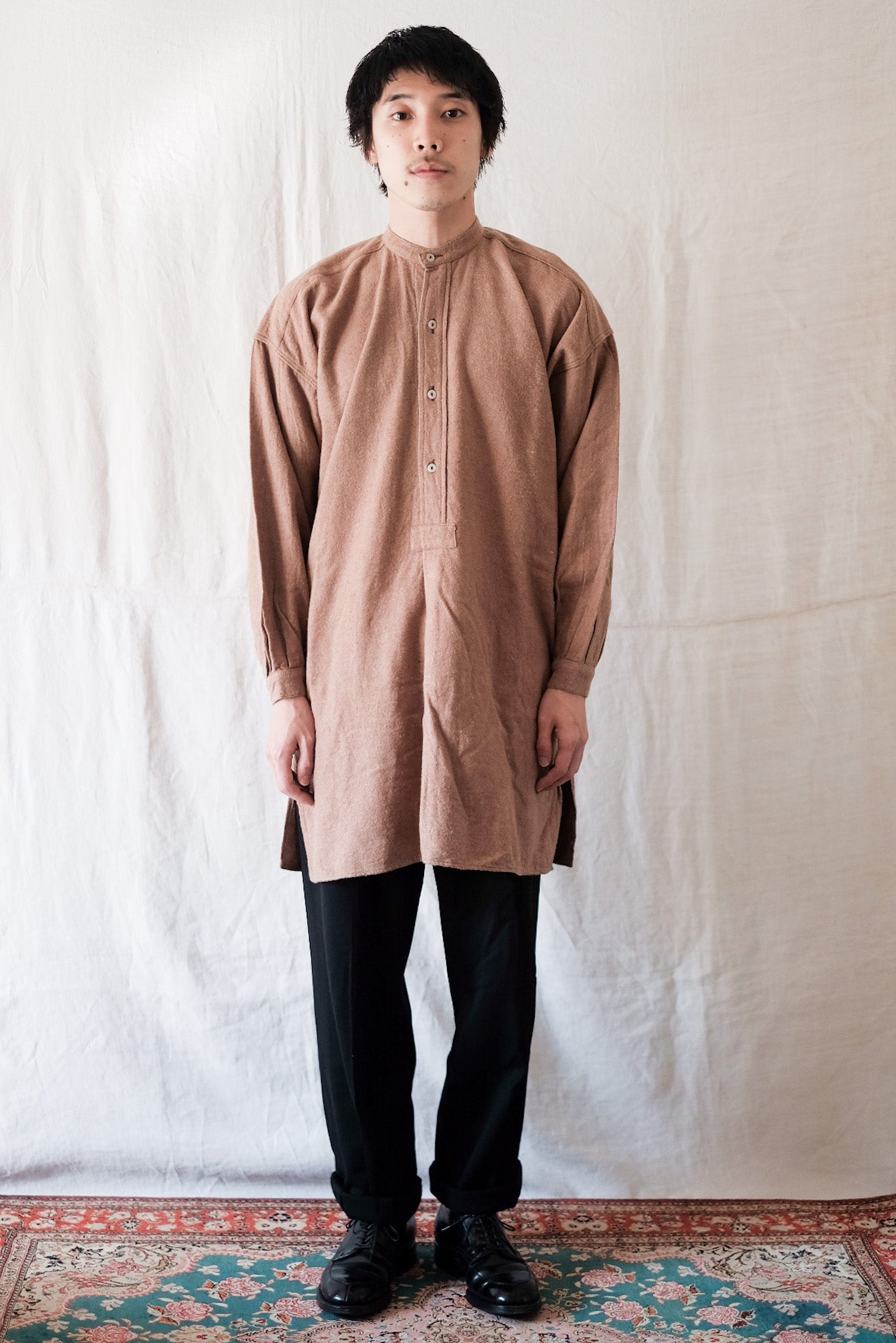 【~40's】French Vintage Grandpa Shirt