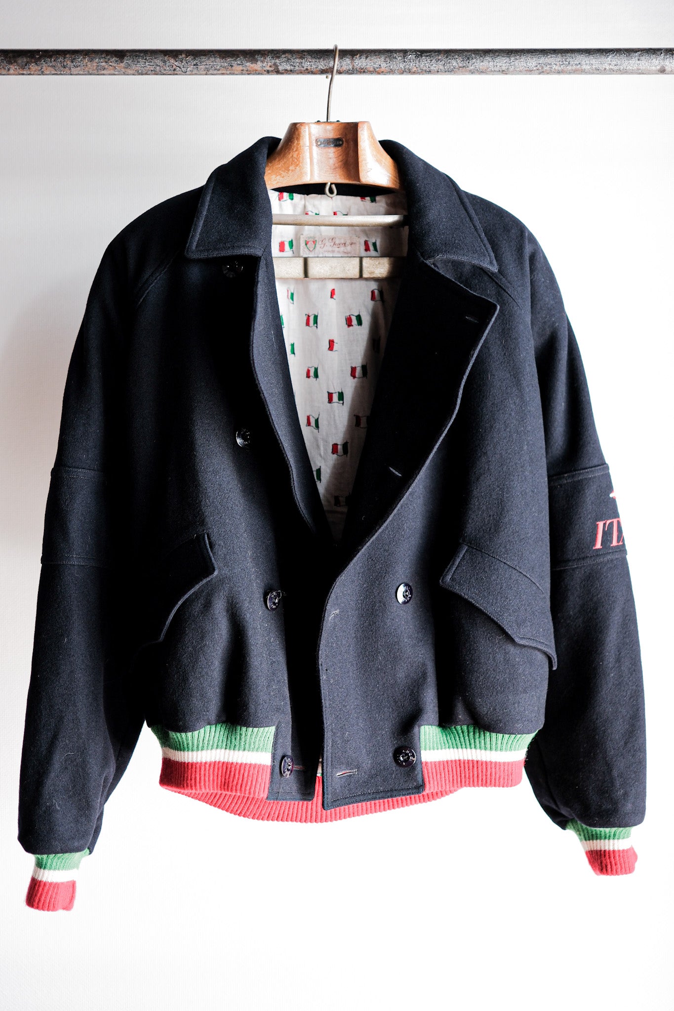【~80's】Old Gucci Double Breasted Italian Wool Blouson Size.50