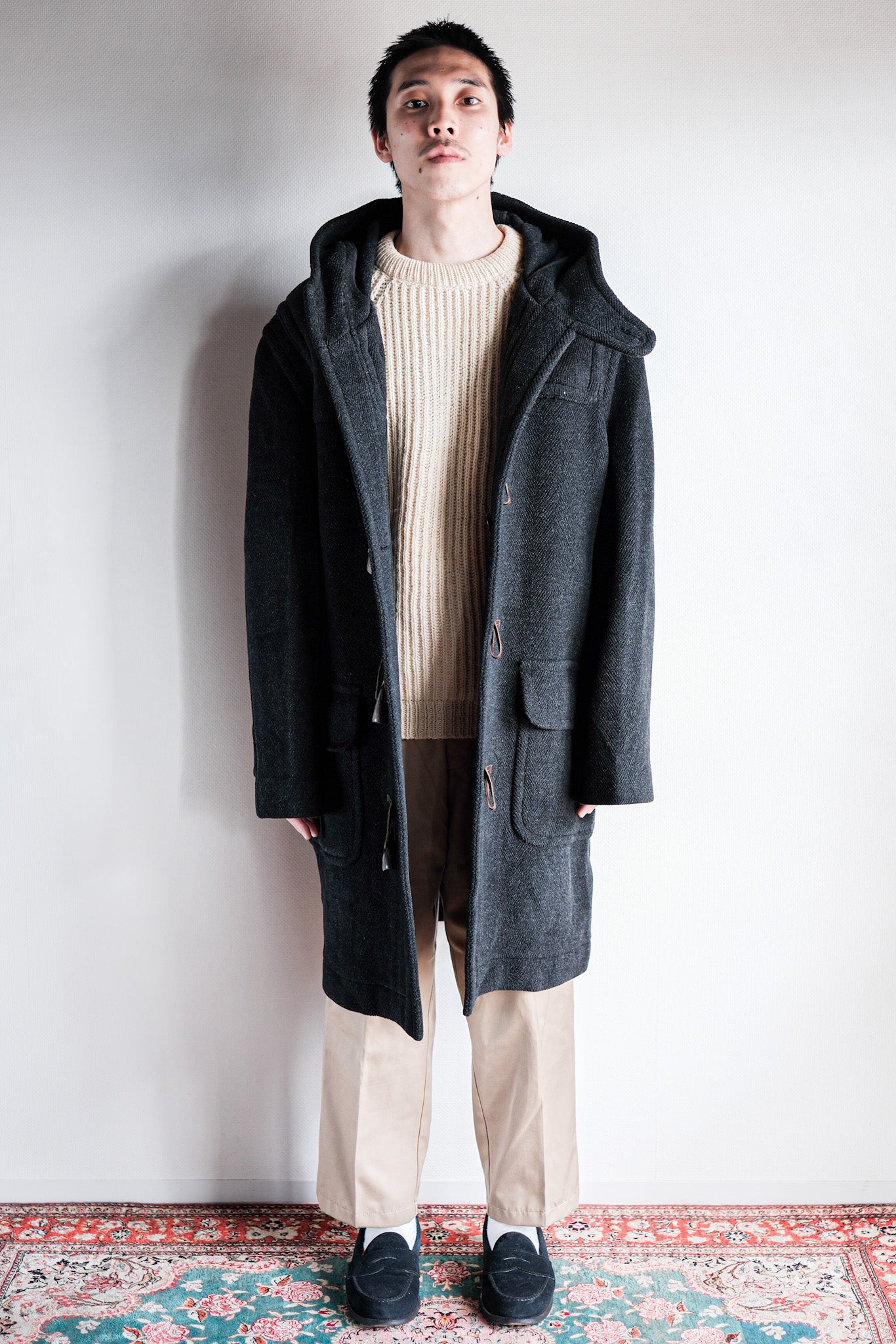 【~90's】Old INVERTERE Wool Duffle Coat "Moorbrook"