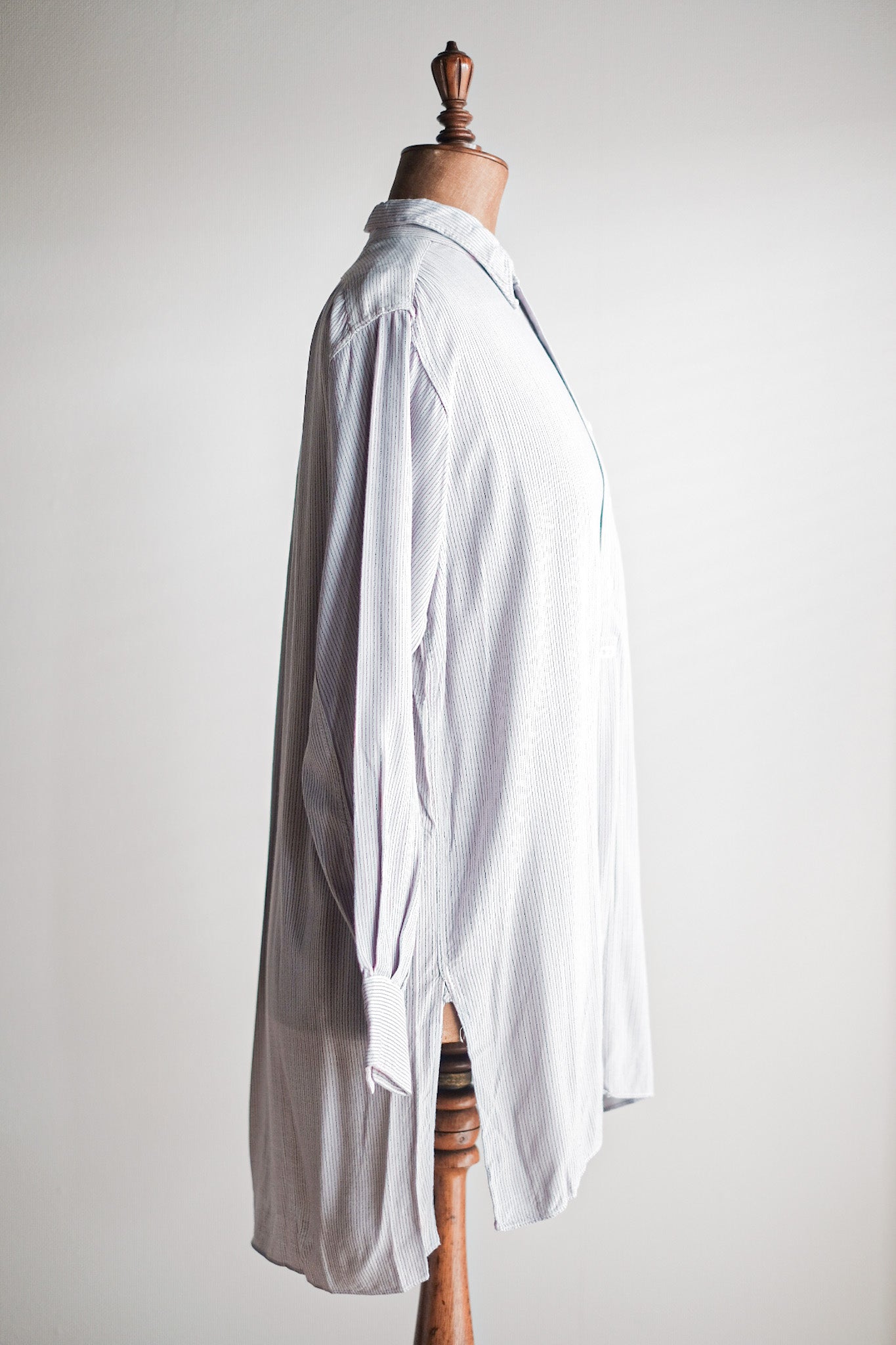 【~40's】French Vintage Rayon Grandpa Shirt