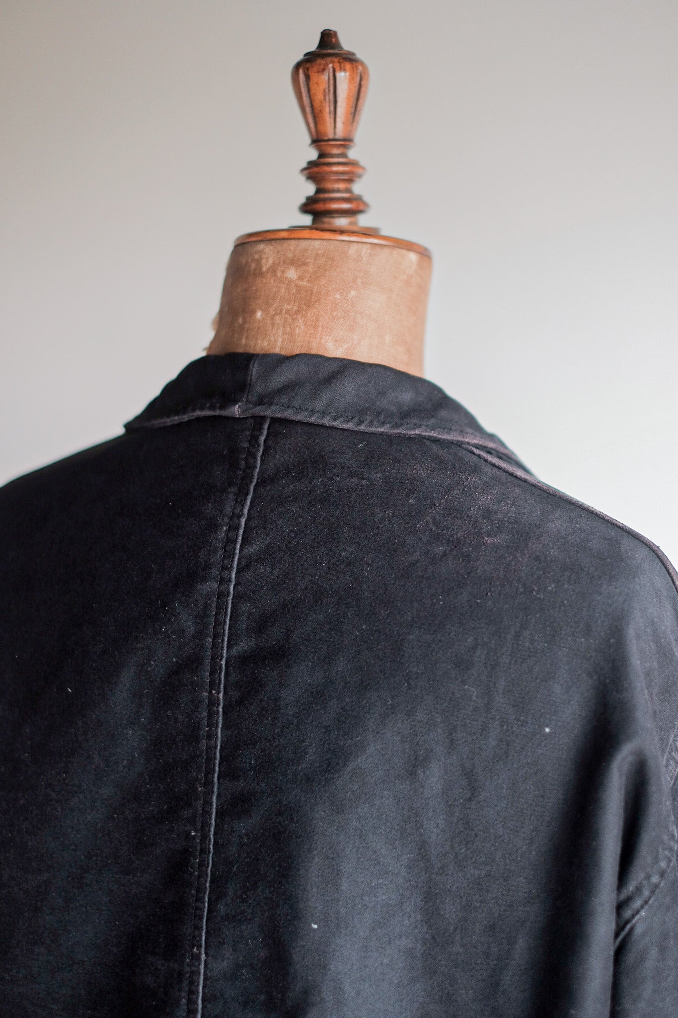【~60's】French Vintage Black Moleskin Work Jacket