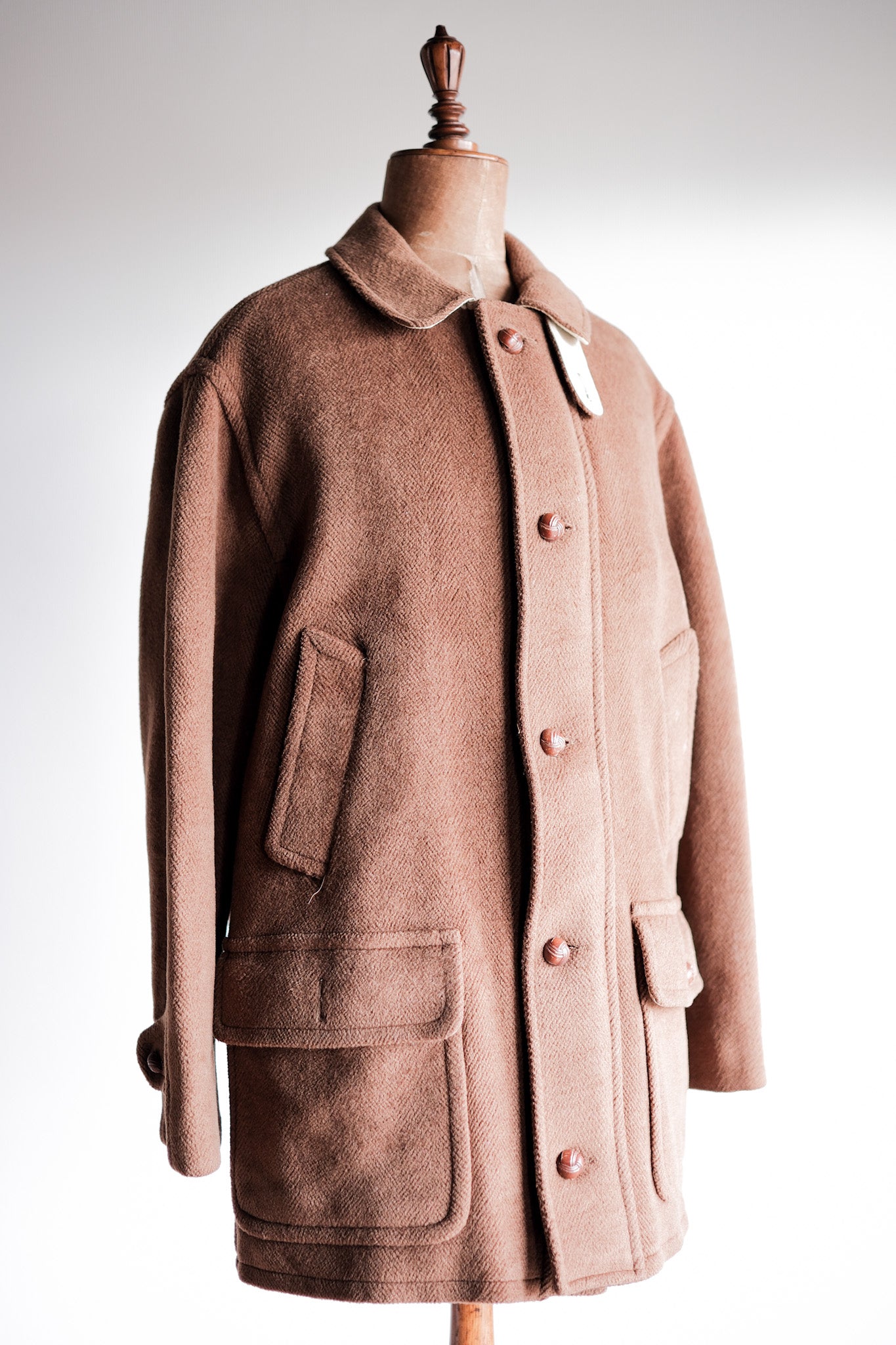 【~90's】Old INVERTERE Wool Jacket With Chin Strap "Moorbrook"