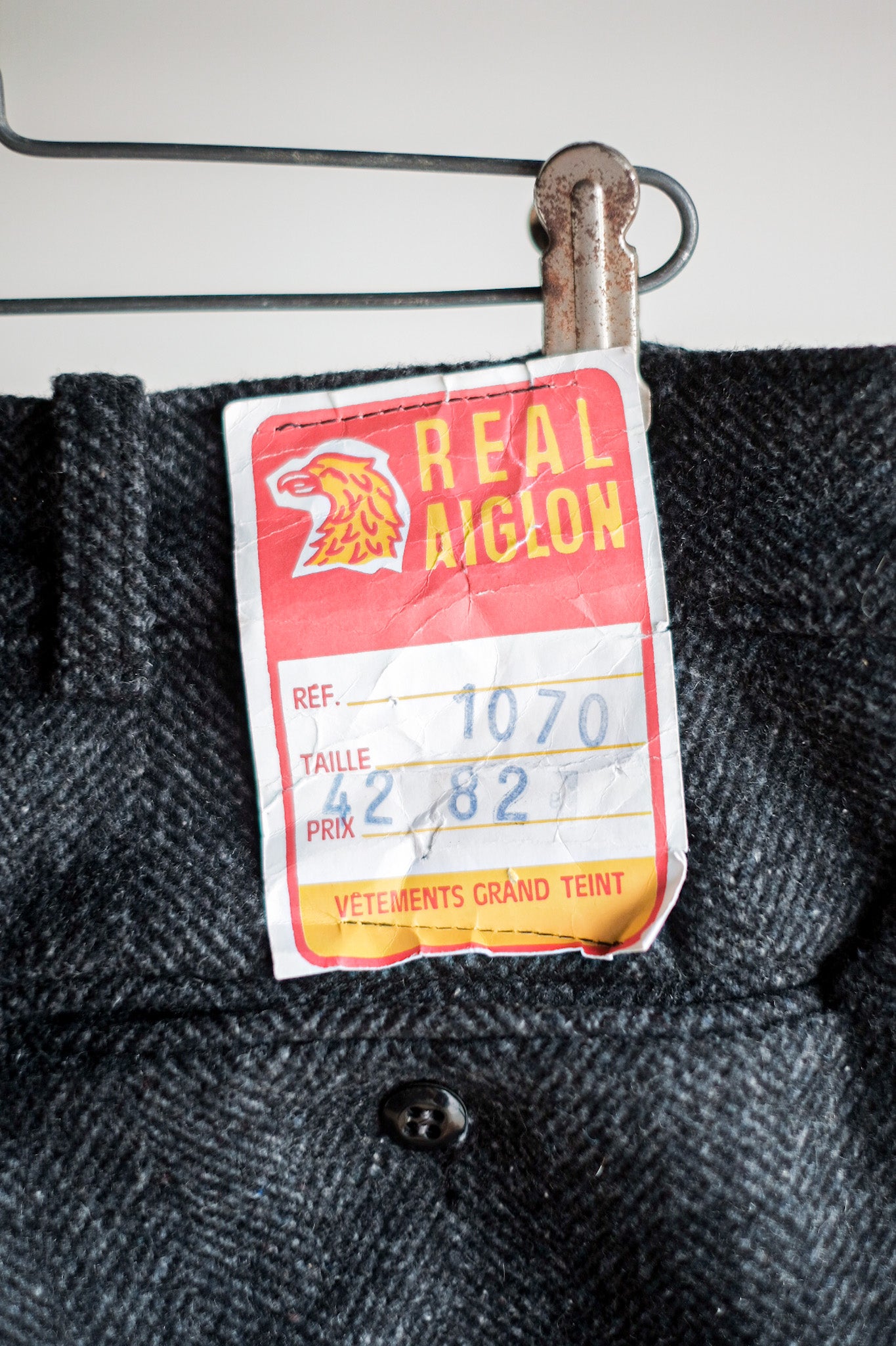 【~50's】French Vintage HBT Wool Work Pants "Pascal Fabric" "Dead Stock"