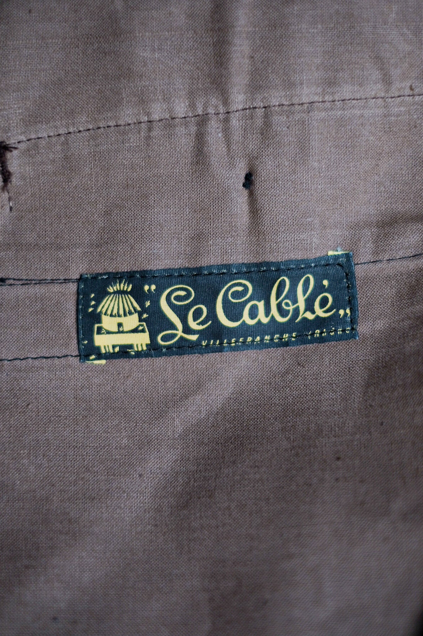 【~50's】French Vintage Brown Moleskin Work Pants "Dead Stock"