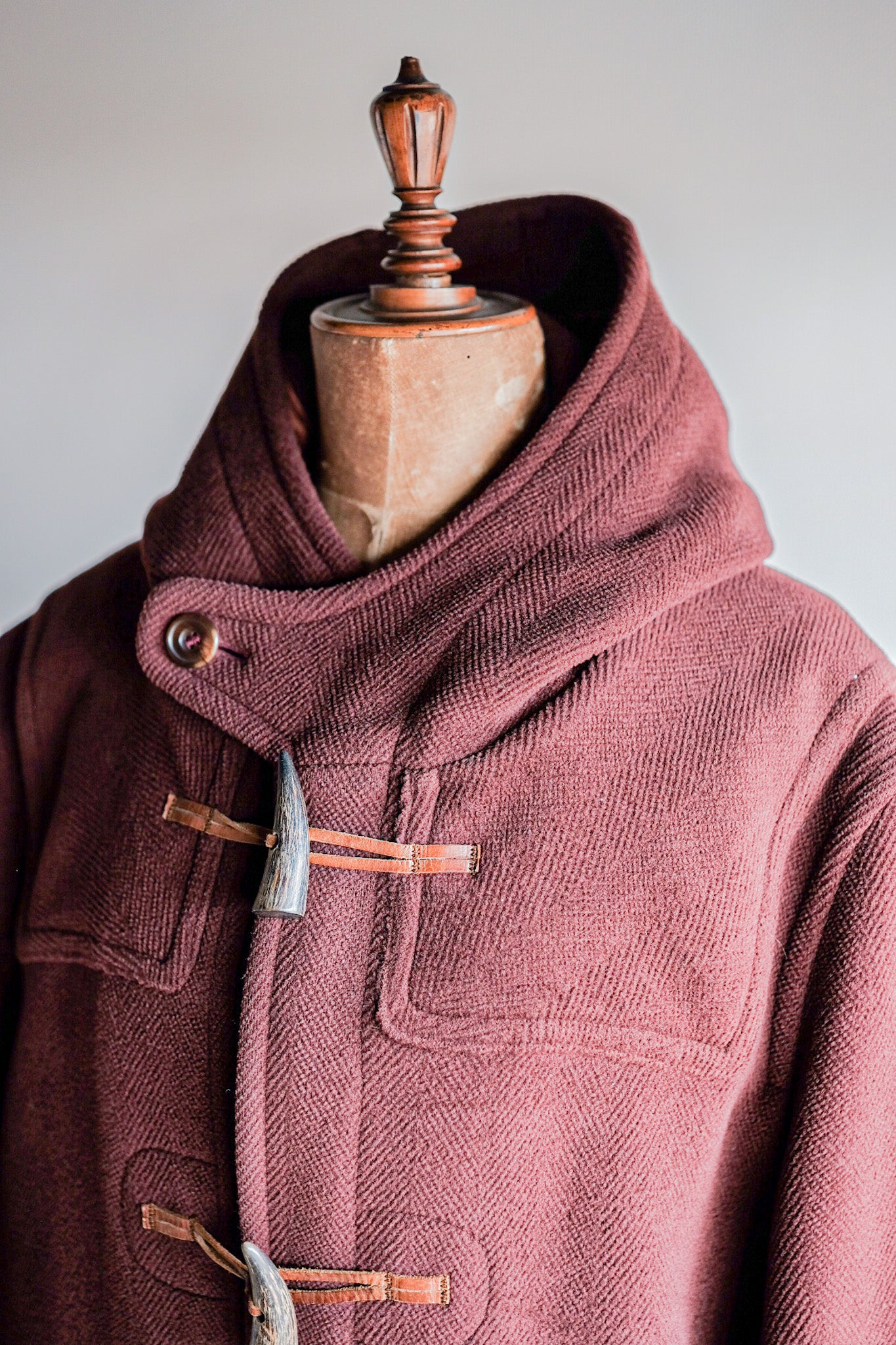 【~90's】Old INVERTERE Wool Duffle Coat "Moorbrook"
