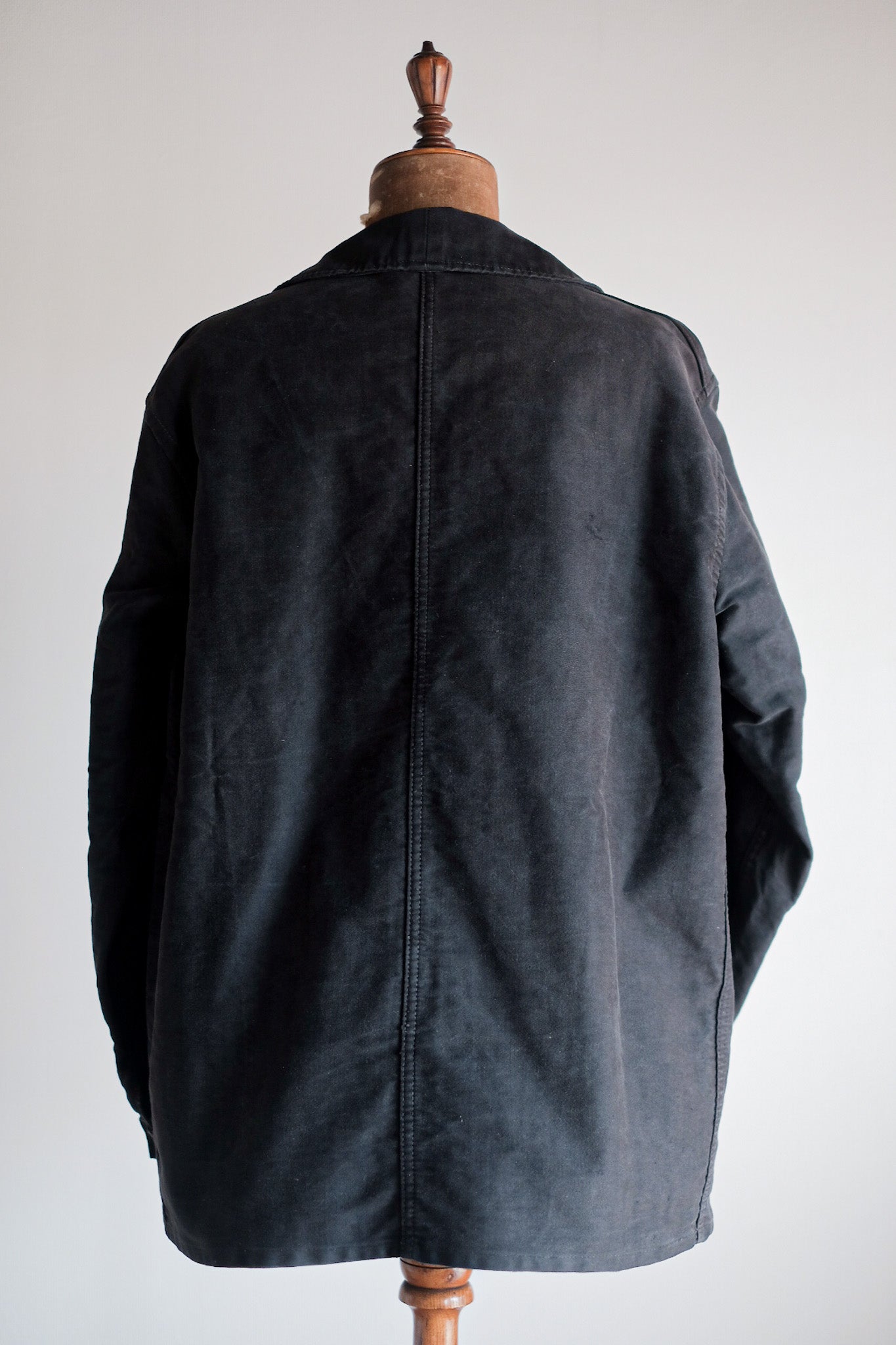 【~50's】French Vintage Black Moleskin Work Jacket