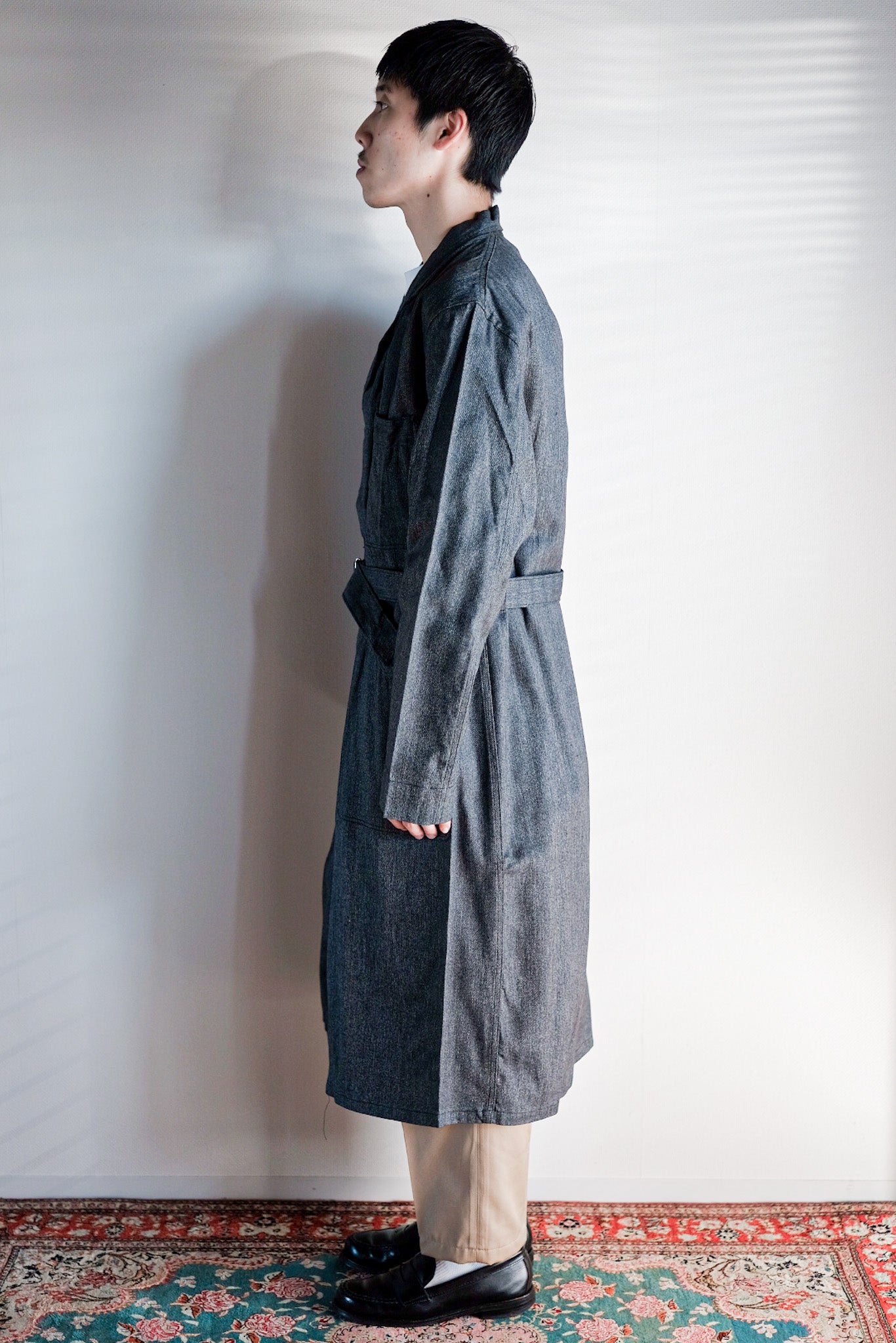 【~40's】French Vintage Black Chambray Atelier Coat “Dead Stock”