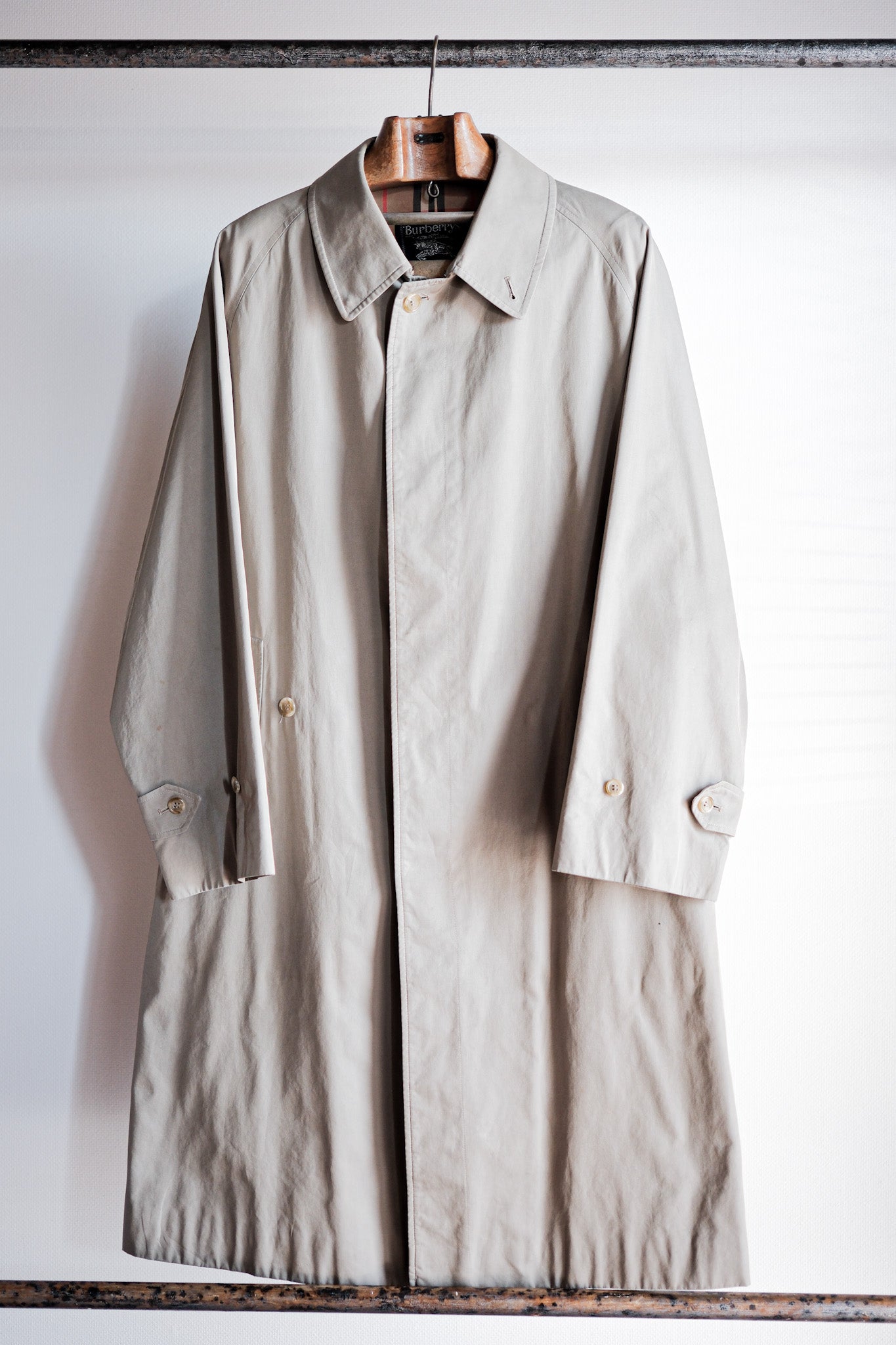 【~80's】Vintage Burberry's Single Raglan Balmacaan Coat C100 Size.48REG