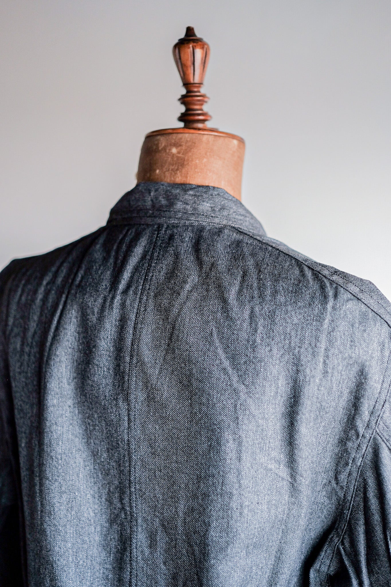 【~40's】French Vintage Black Chambray Atelier Coat “Dead Stock”
