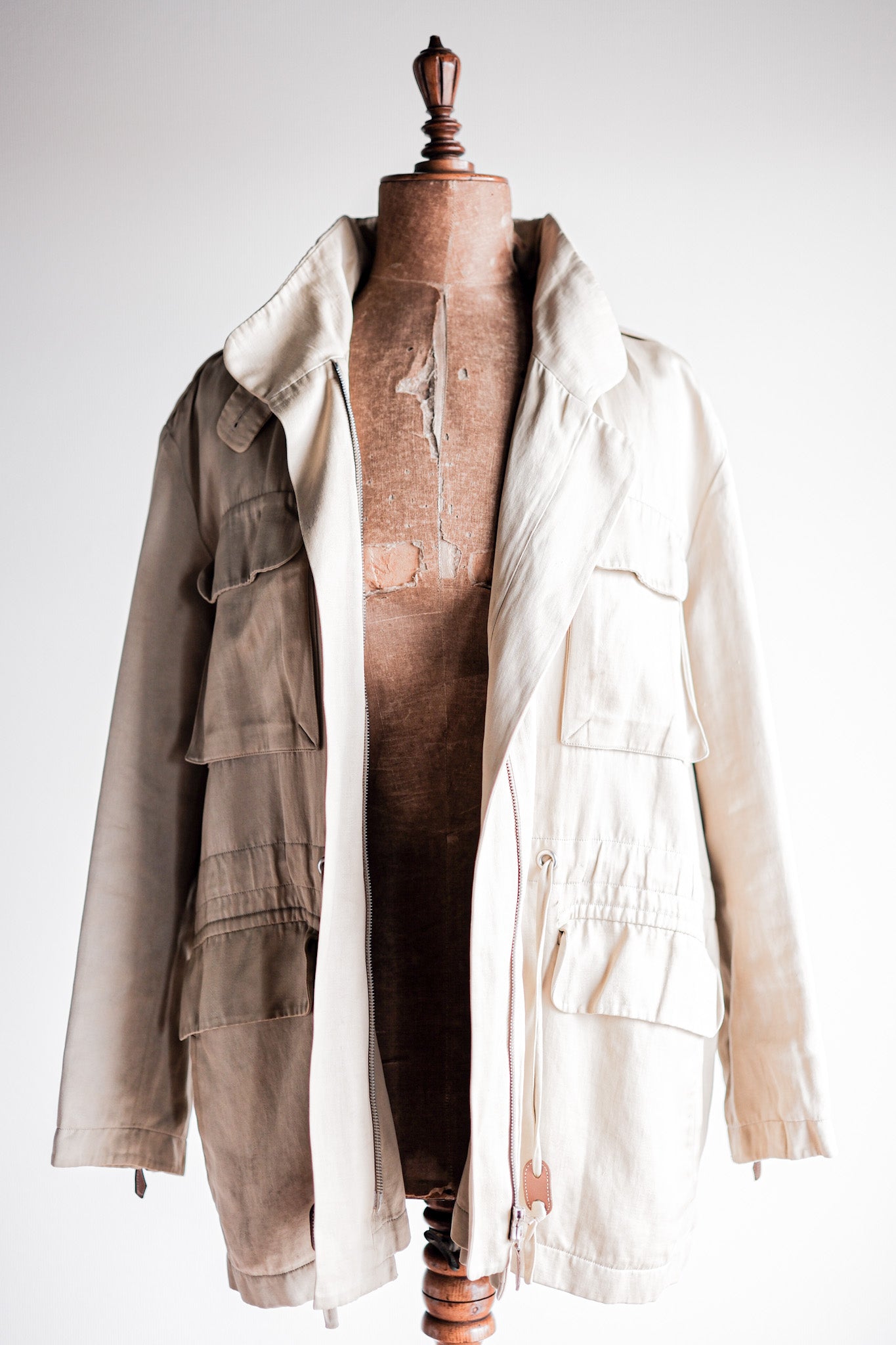 【~00's】Old Hermès Paris Linen Jacket by Martin Margiela Size.42