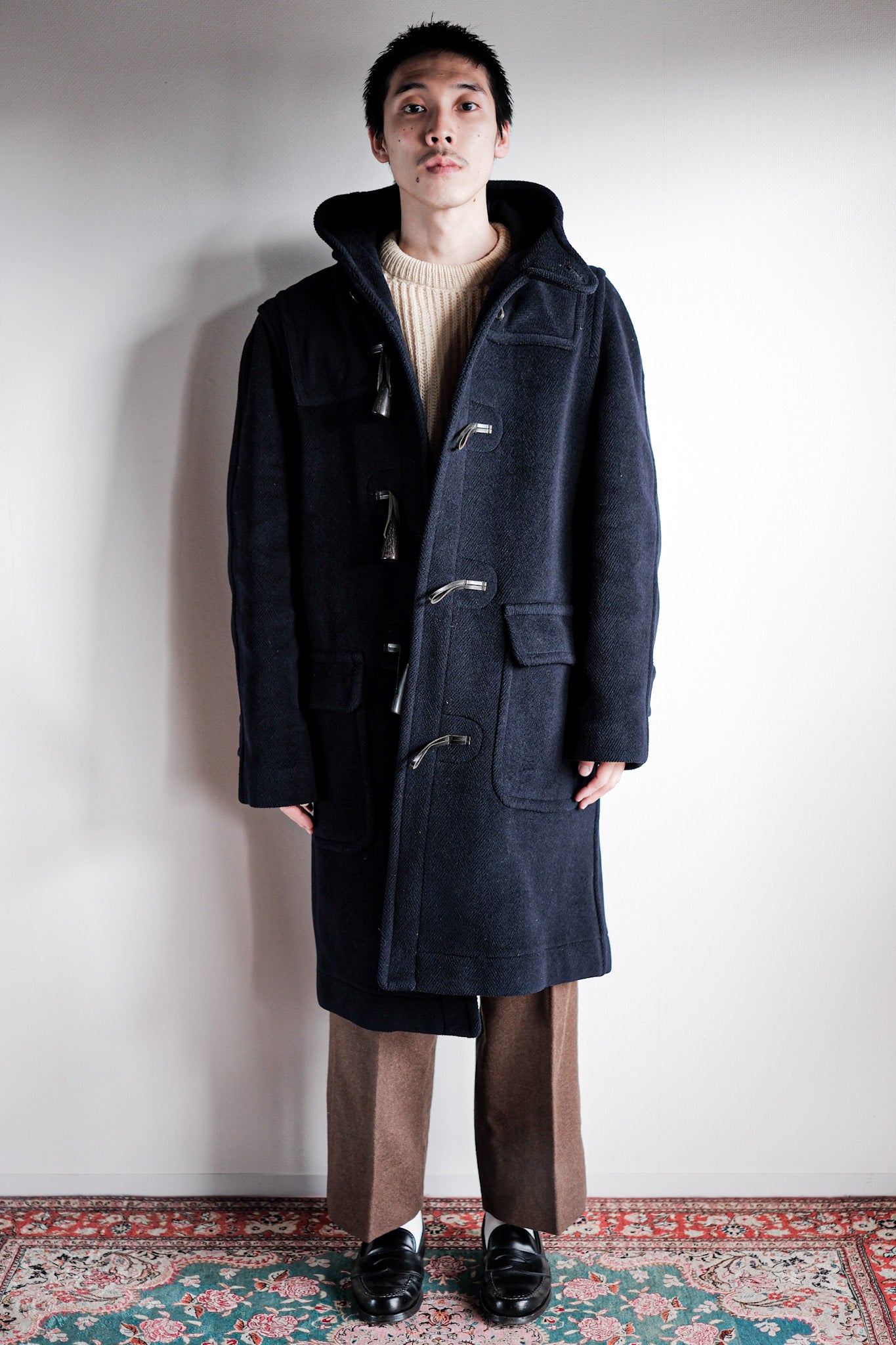 【~90's】Old INVERTERE Wool Duffle Coat "Moorbrook"
