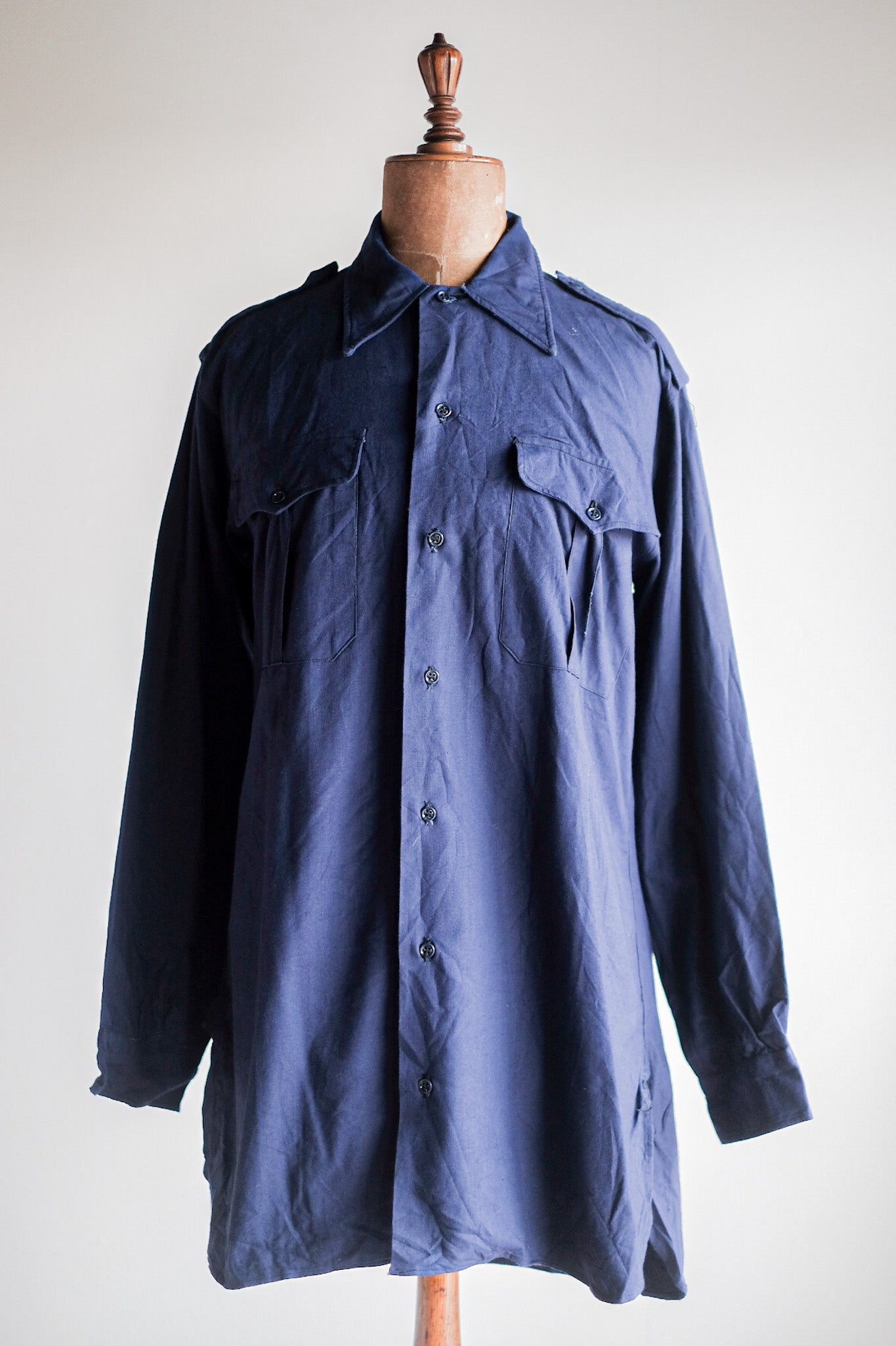 【~50's】French Air Force Indigo Metis Shirt "Dead Stock"