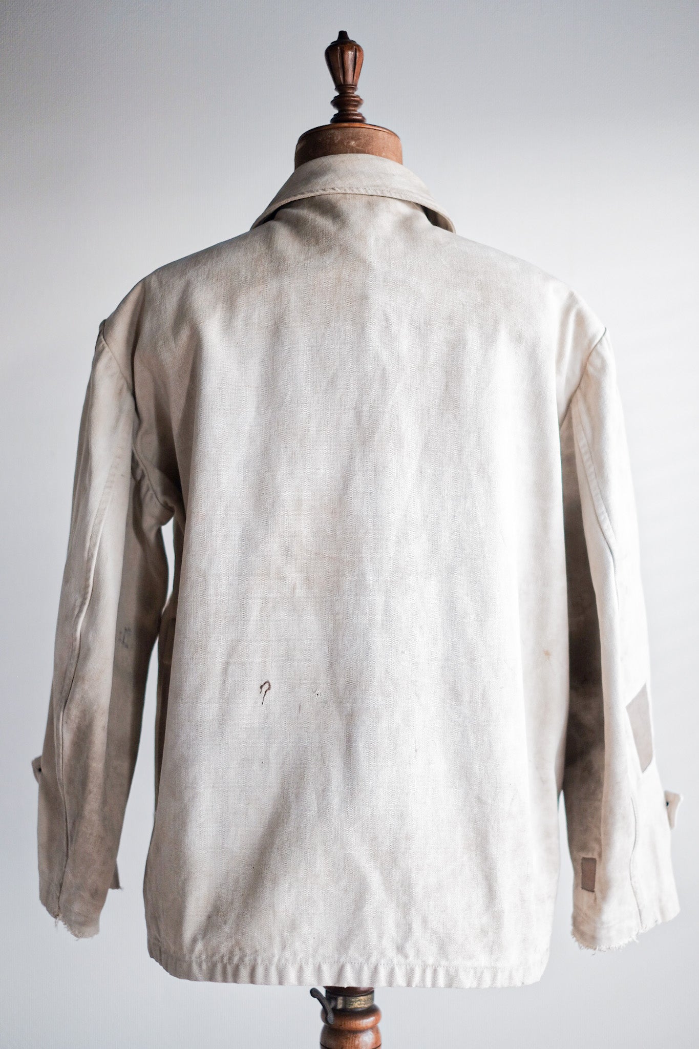 【~50's】French Vintage White Cotton Canvas Work Jacket