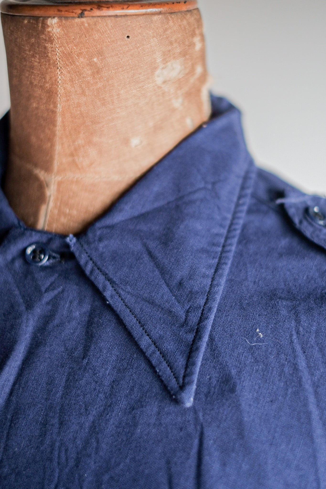 【~50's】French Air Force Indigo Metis Shirt "Dead Stock"