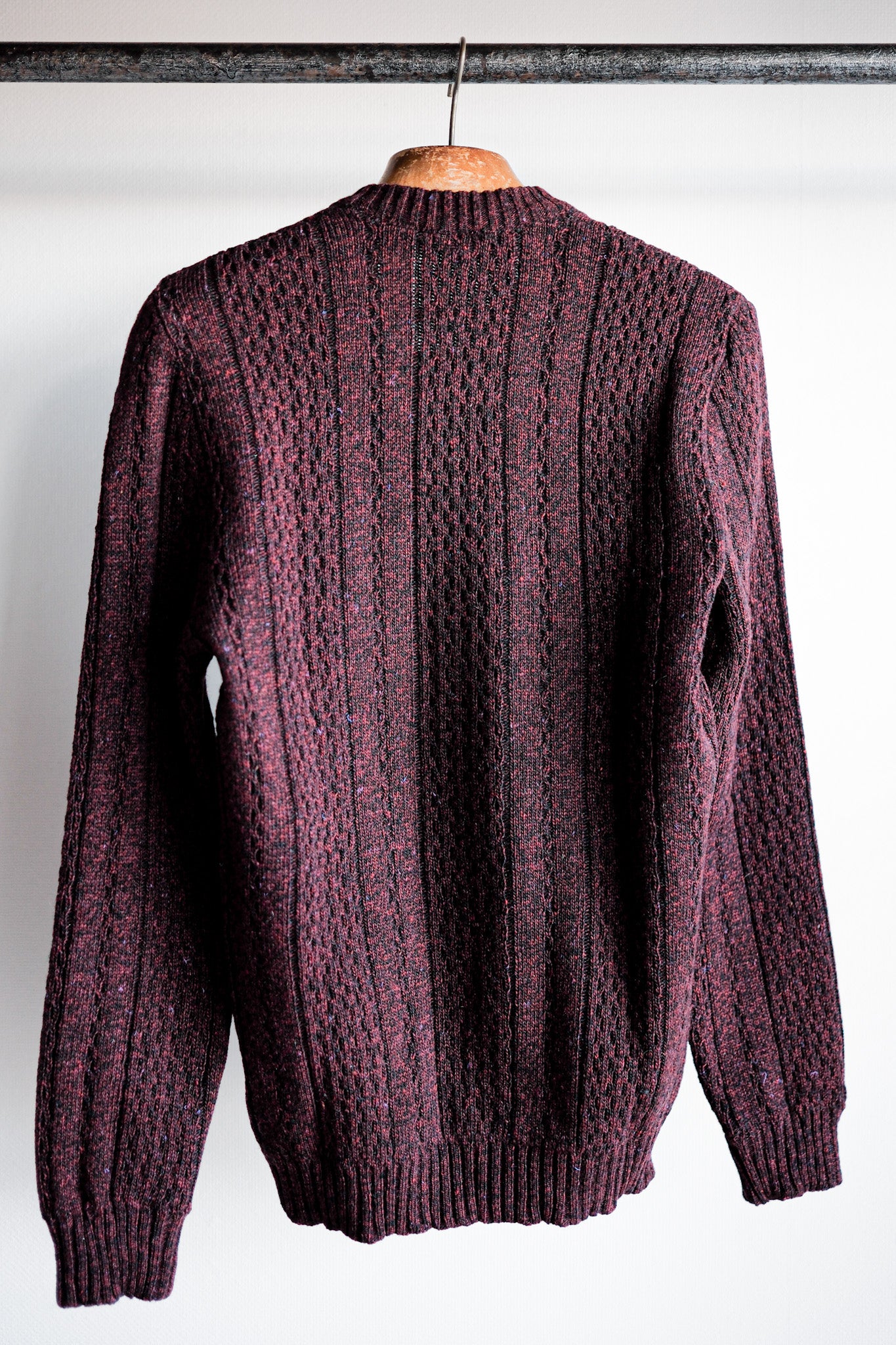 【~60's】French Vintage V-neck Wool Sweater "Dead Stock"
