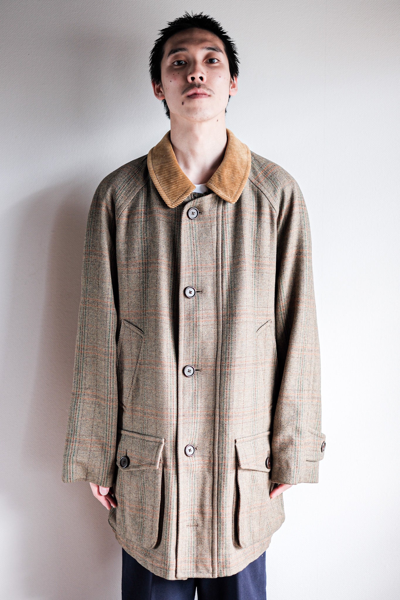 【~90's】Old INVERTERE Corduroy Collar Wool Jacket