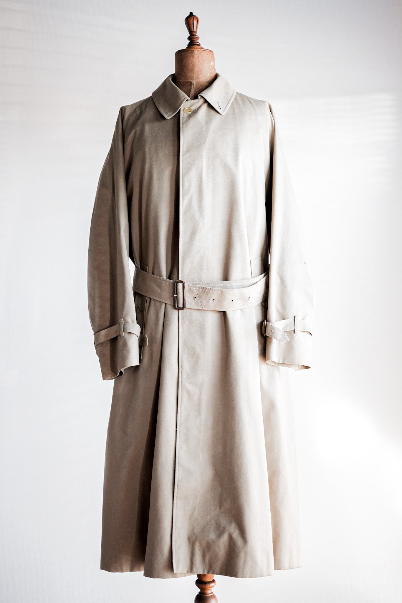 【~80's】Vintage Burberry's Single Raglan Rider Coat Size.52RL