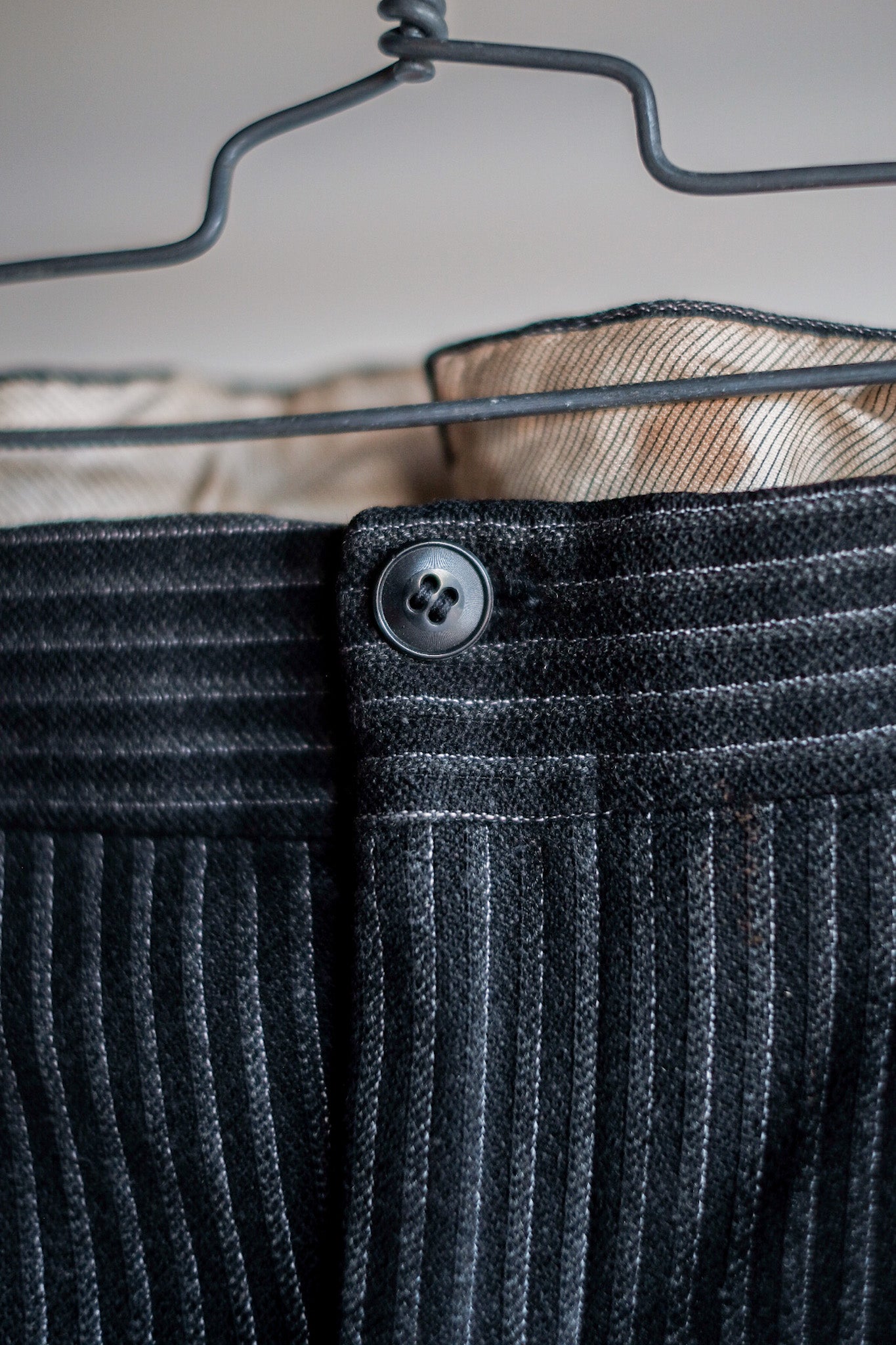 【~30's】French Vintage Wool Striped Work Pants