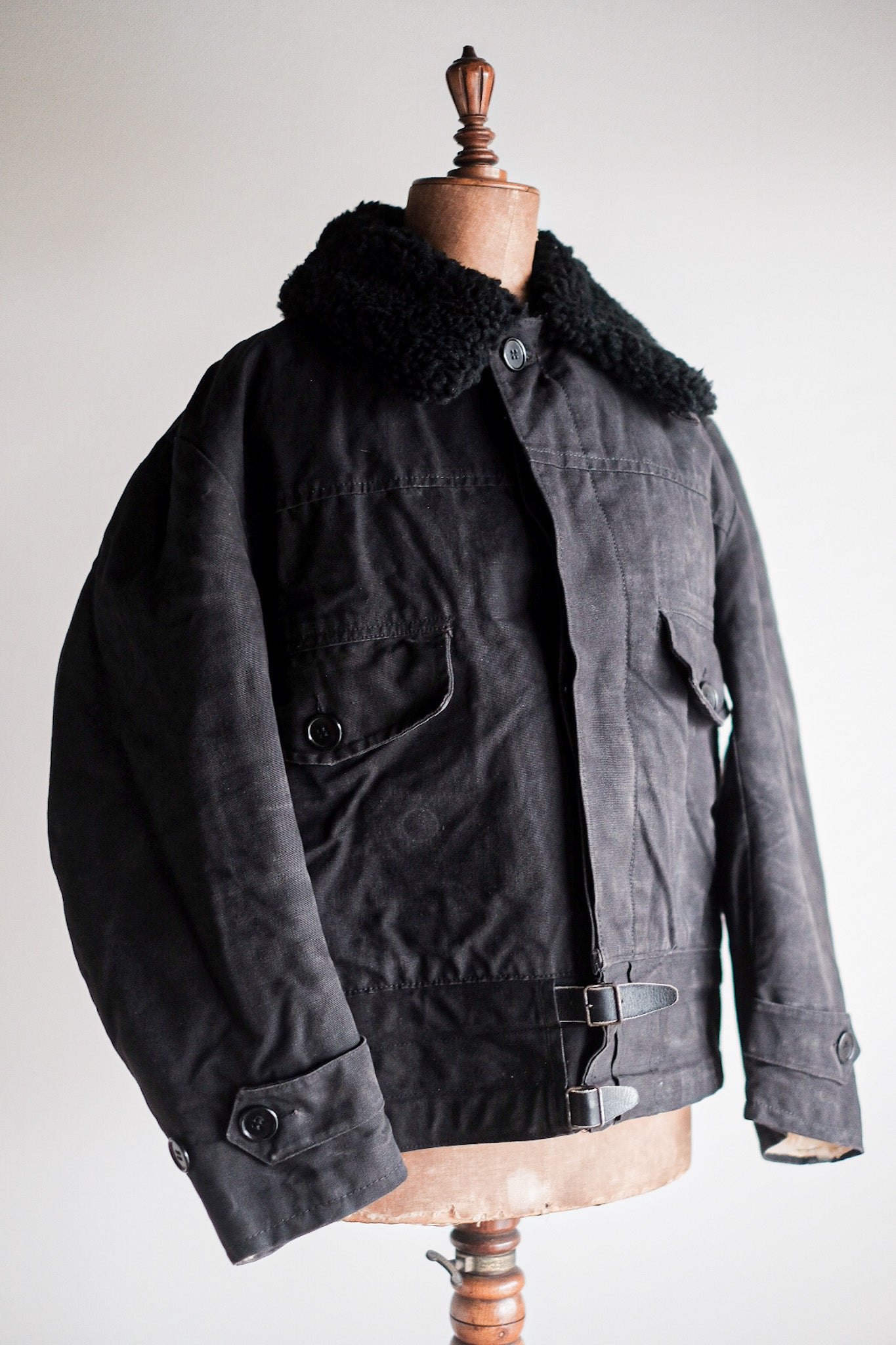 【~50’s】Swedish Army Motorcycle Jacket “Black Color”