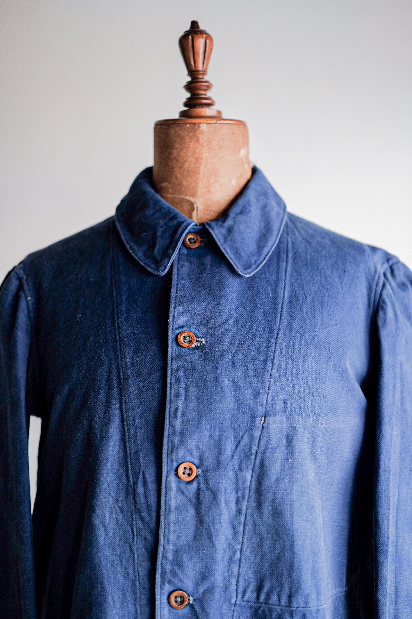 【~40's】French Navy Indigo Cotton Twill Chore Jacket