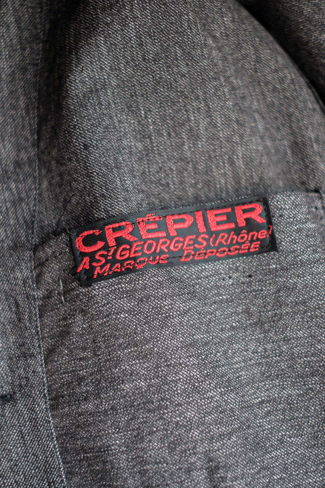【~40's】French Vintage Black Chambray Atelier Coat “Dead Stock”