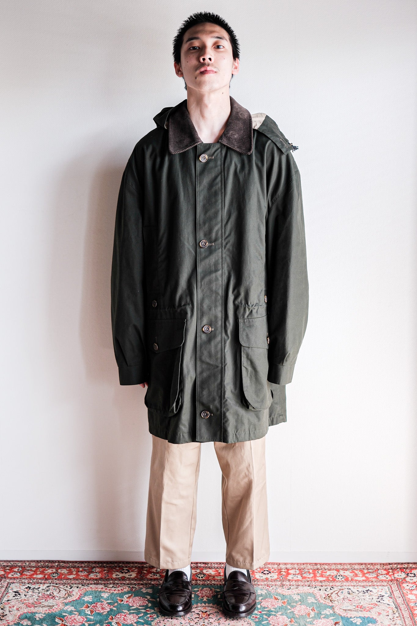 【~90's】Vintage Barbour "ENDURANCE" 3 Crest Size.44 “Dead Stock”