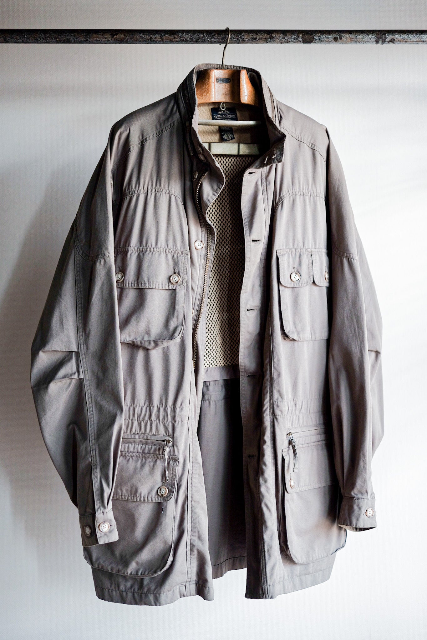 【~90's】Willis&Geiger Bush Poplin Safari Jacket Size.L-TALL