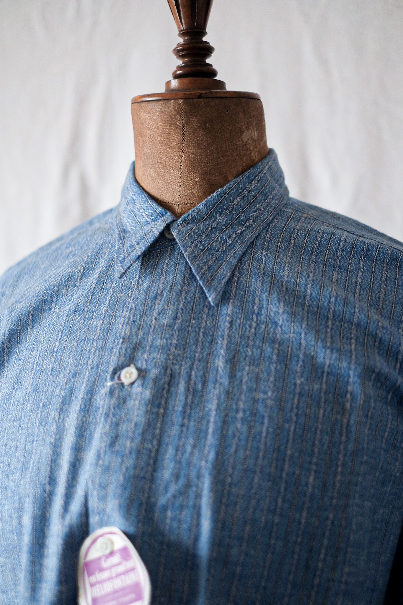 【~30's】French Vintage Grandpa Shirt "Dead Stock"