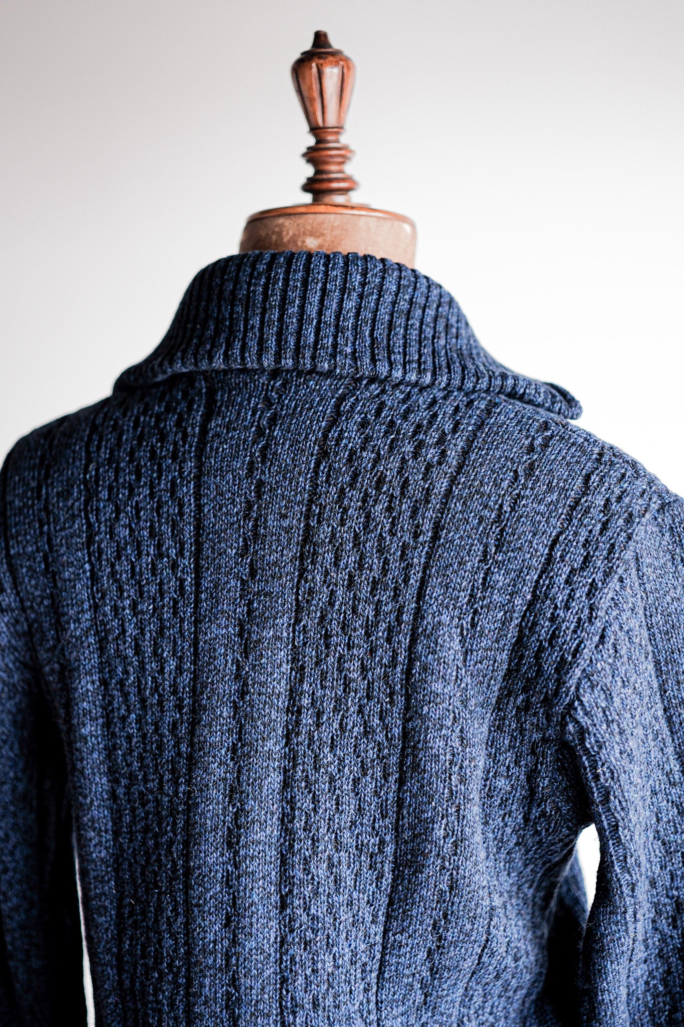 【~60's】French Vintage Full Zip Wool Cardigan "Dead Stock"